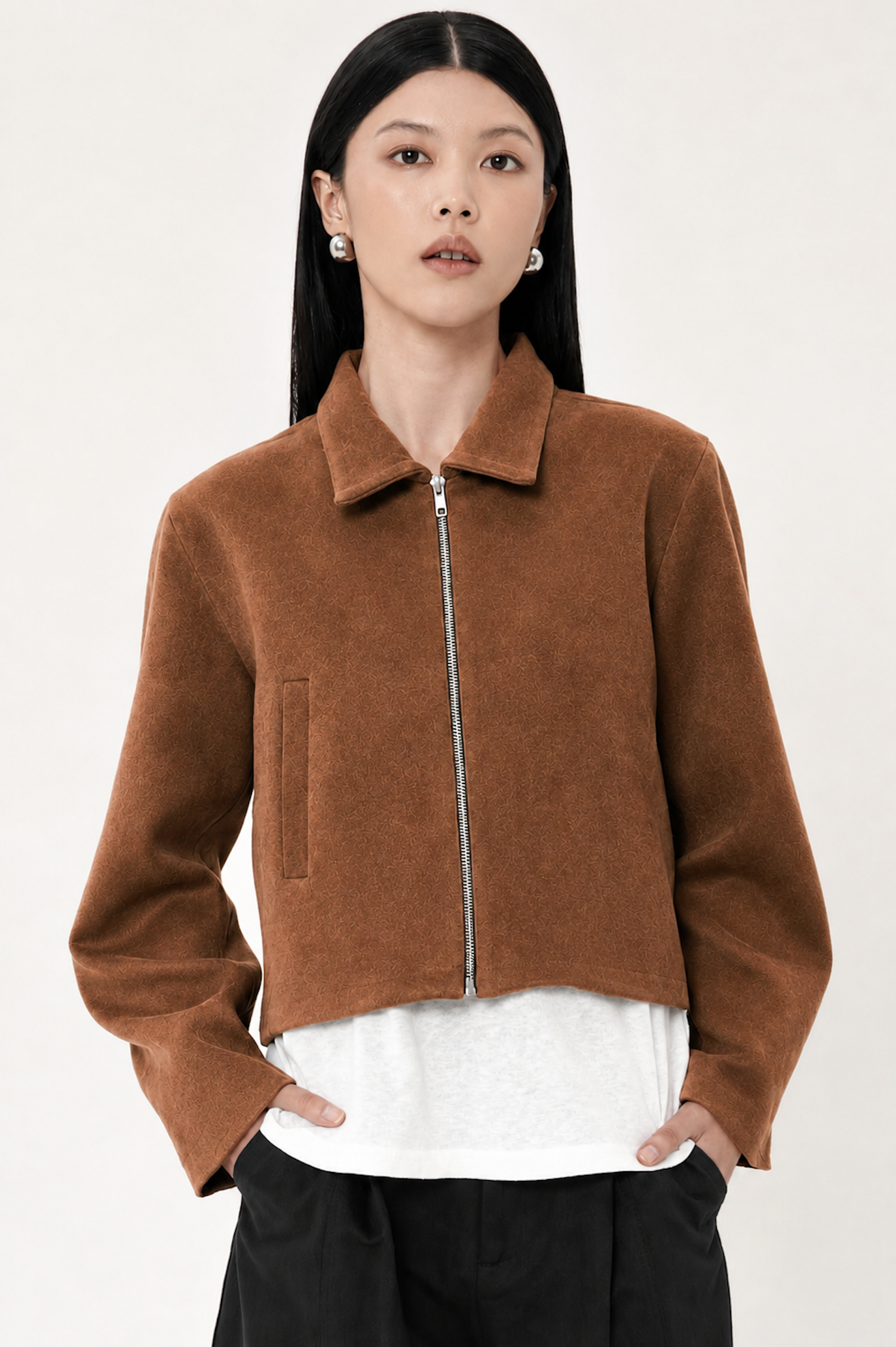 Riven Boxy Jacket In Wood