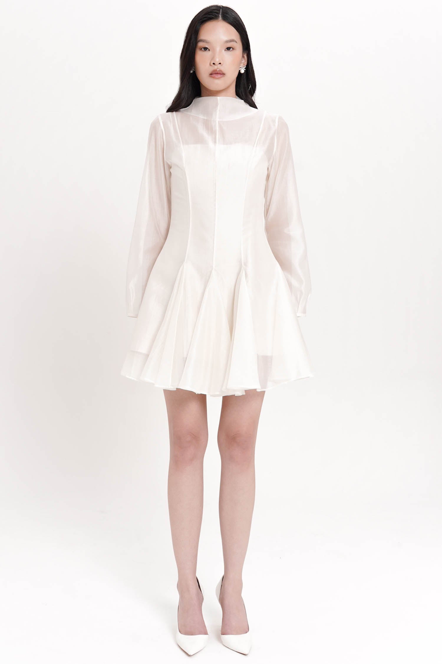 Truette Two-piece Mini Dress In porcelain