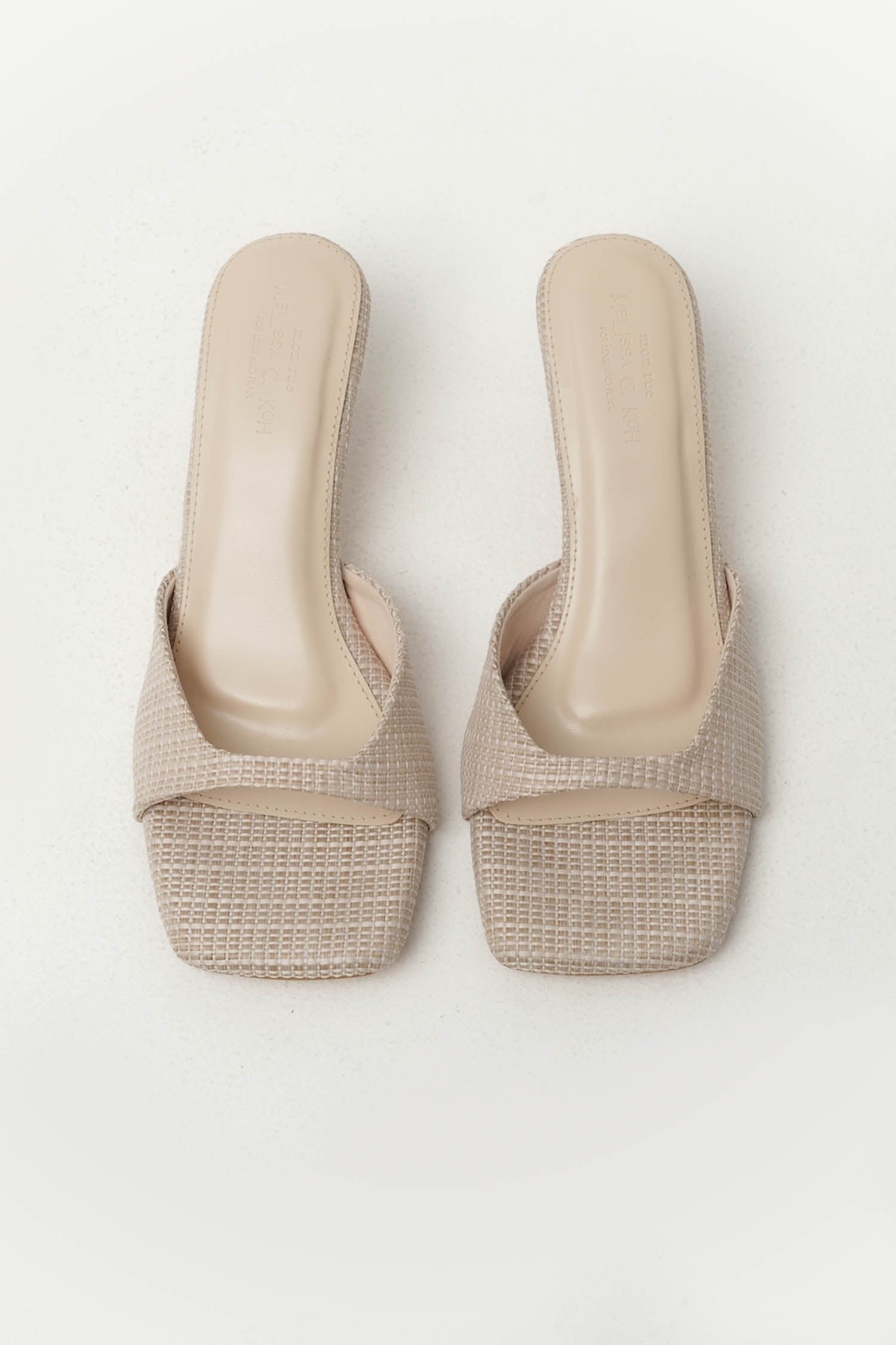 Isla Square Heels In Rattan Light