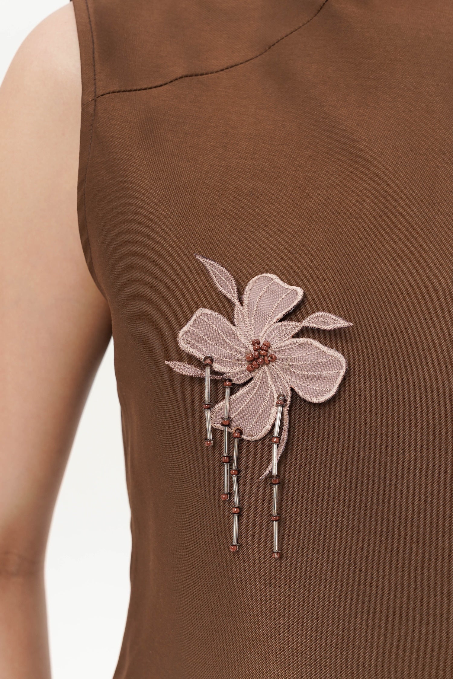 Sencha Sleeveless Top in Brown
