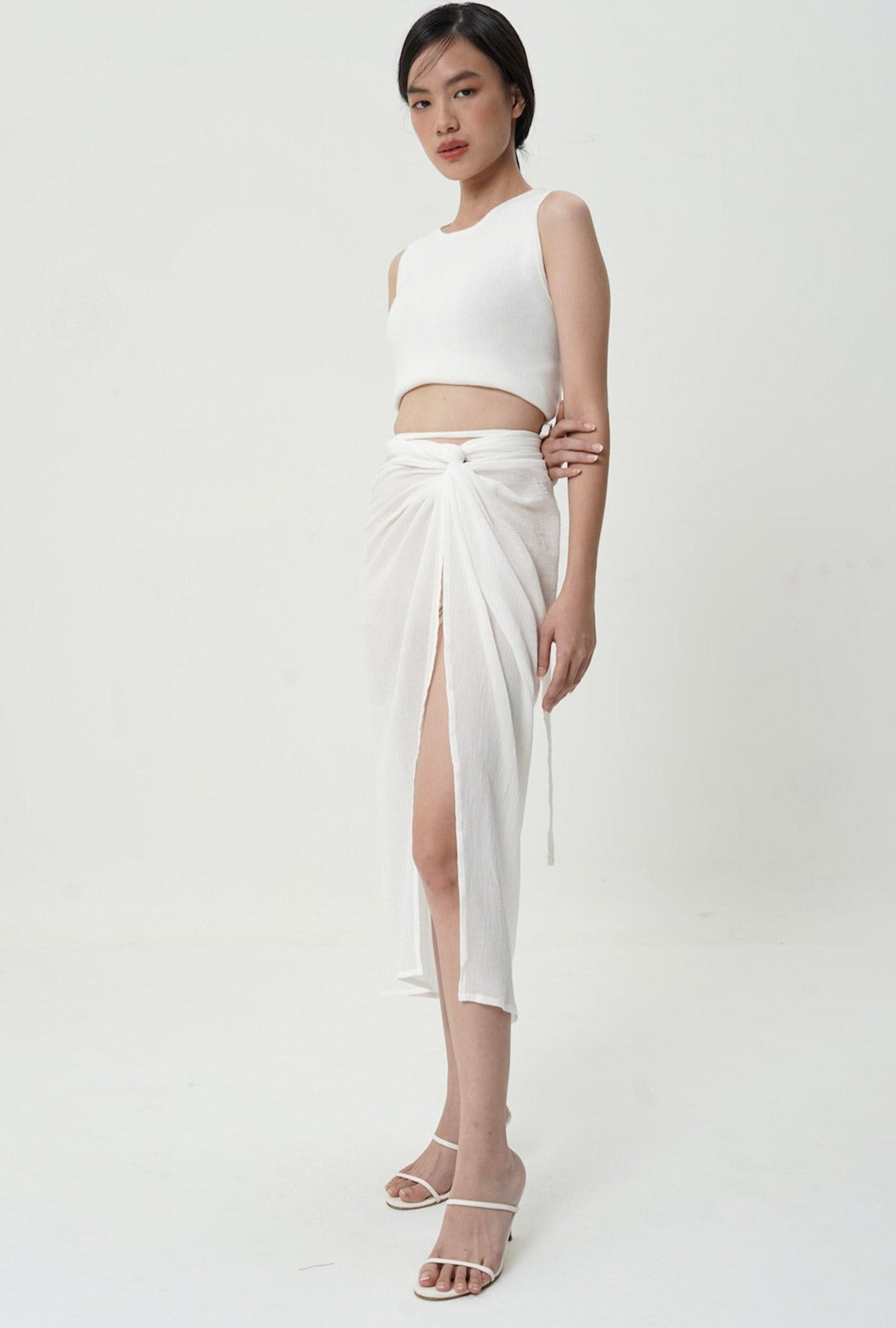 Halle Multiwrap Skirt Bottoms White (2 Left)