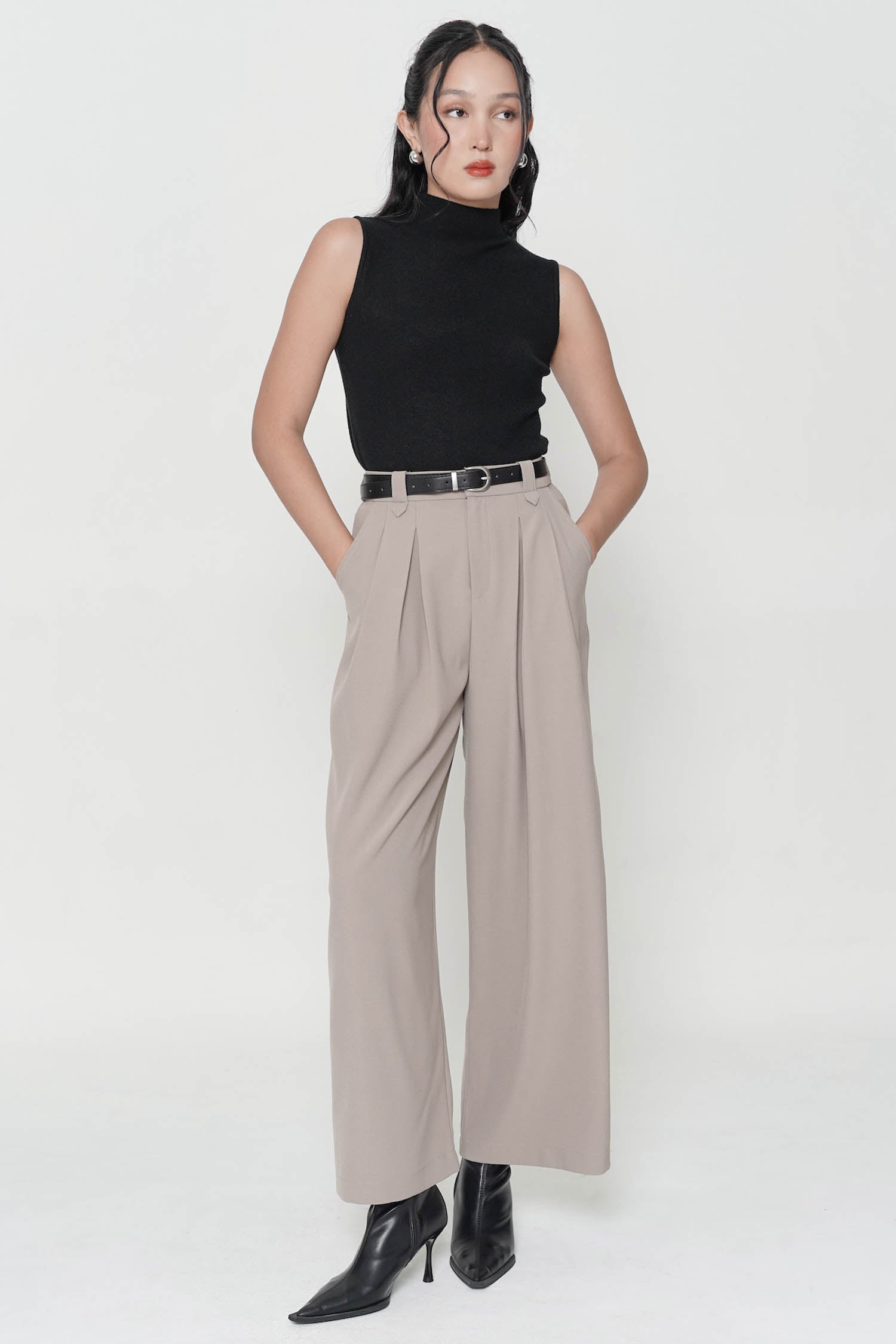 Walter Belted Trousers In Khaki (1 LEFT)