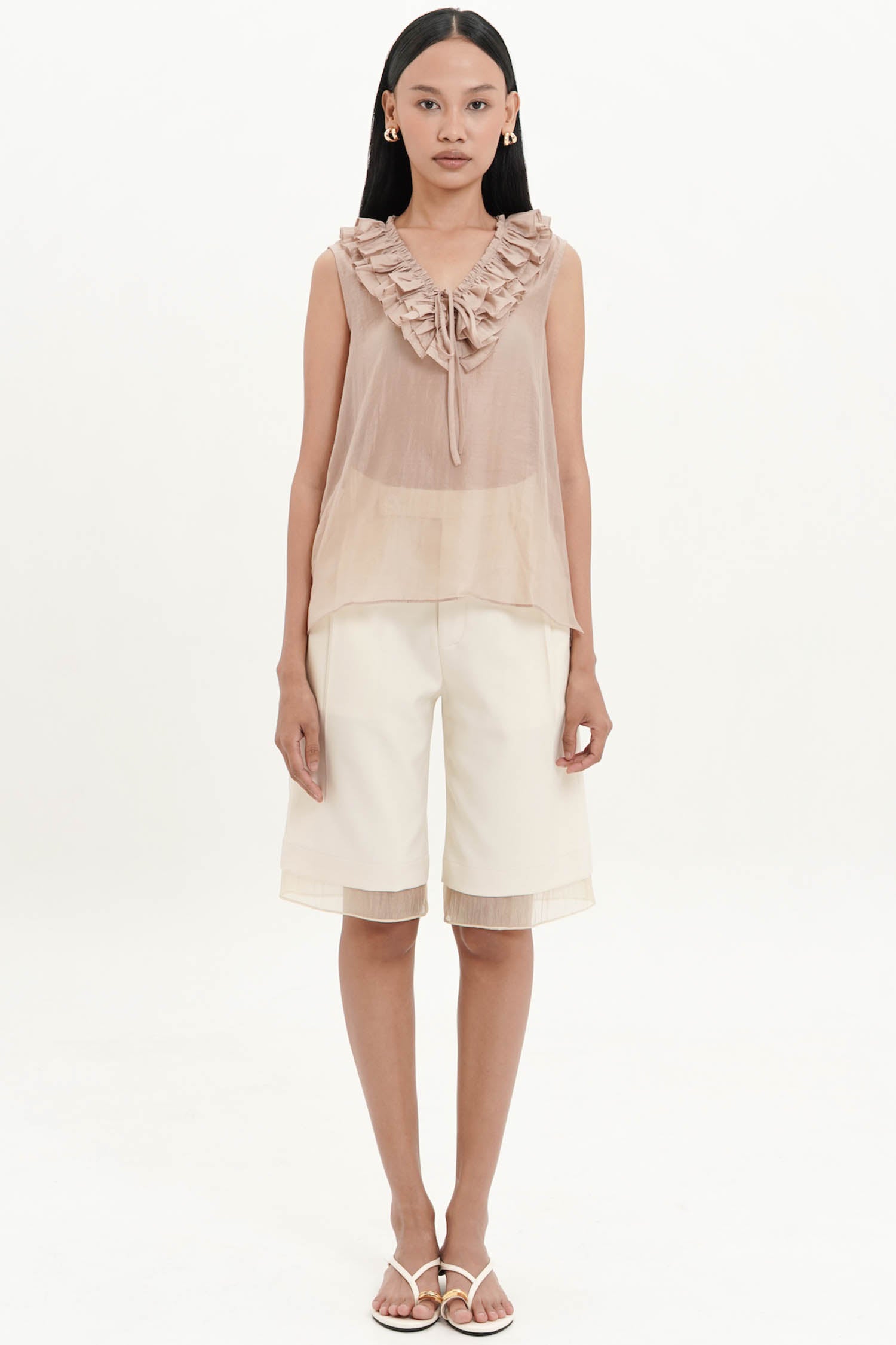 Crete Bermuda Pants In Porcelain