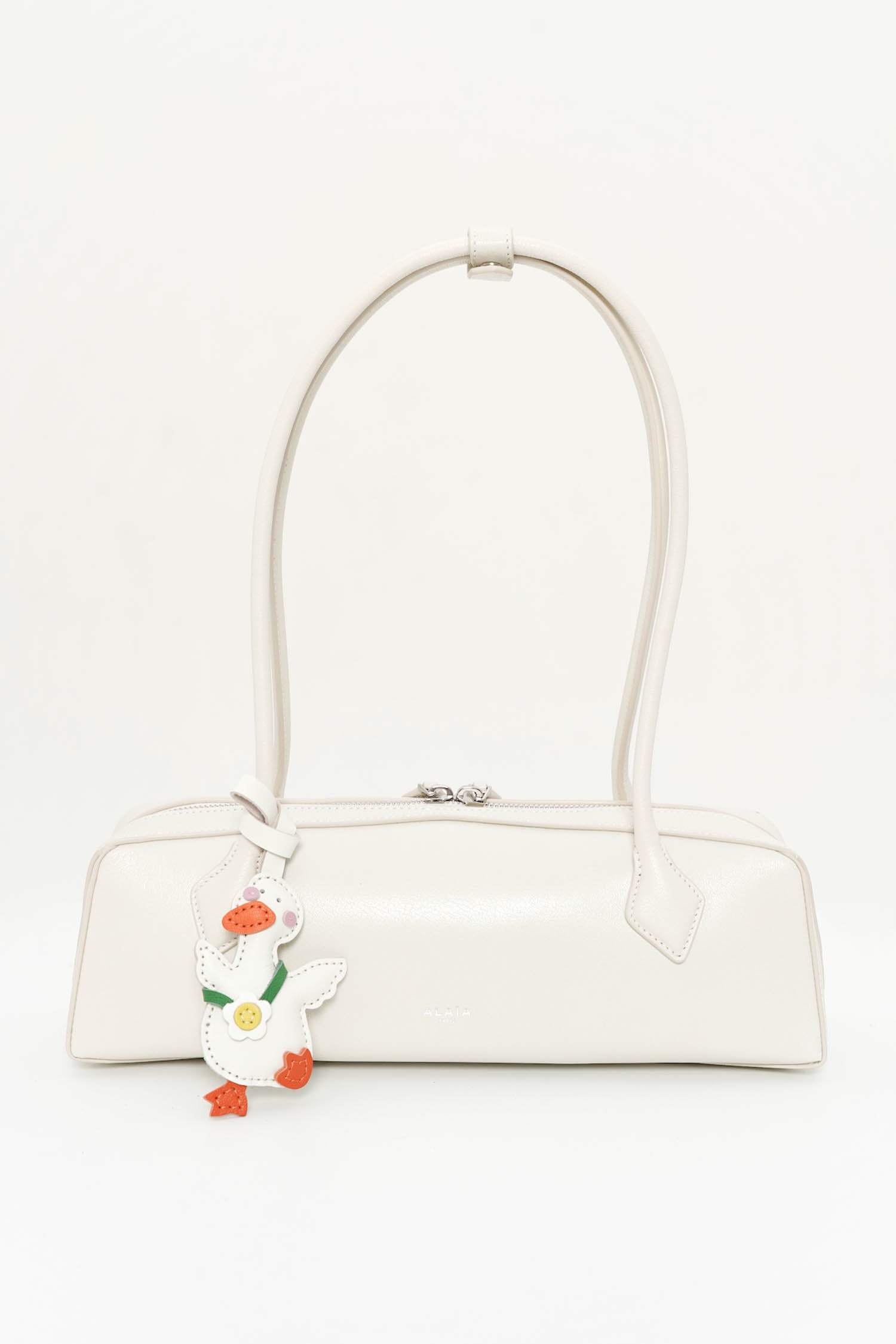 Lucky Dance Duckling Leather Charm In White