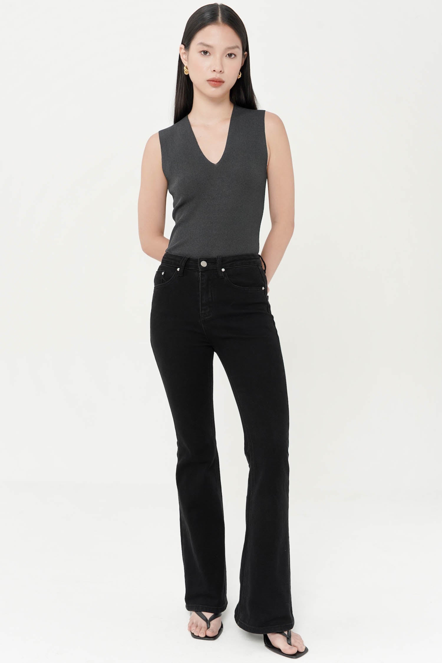 Jordyn Flare Jeans In Black