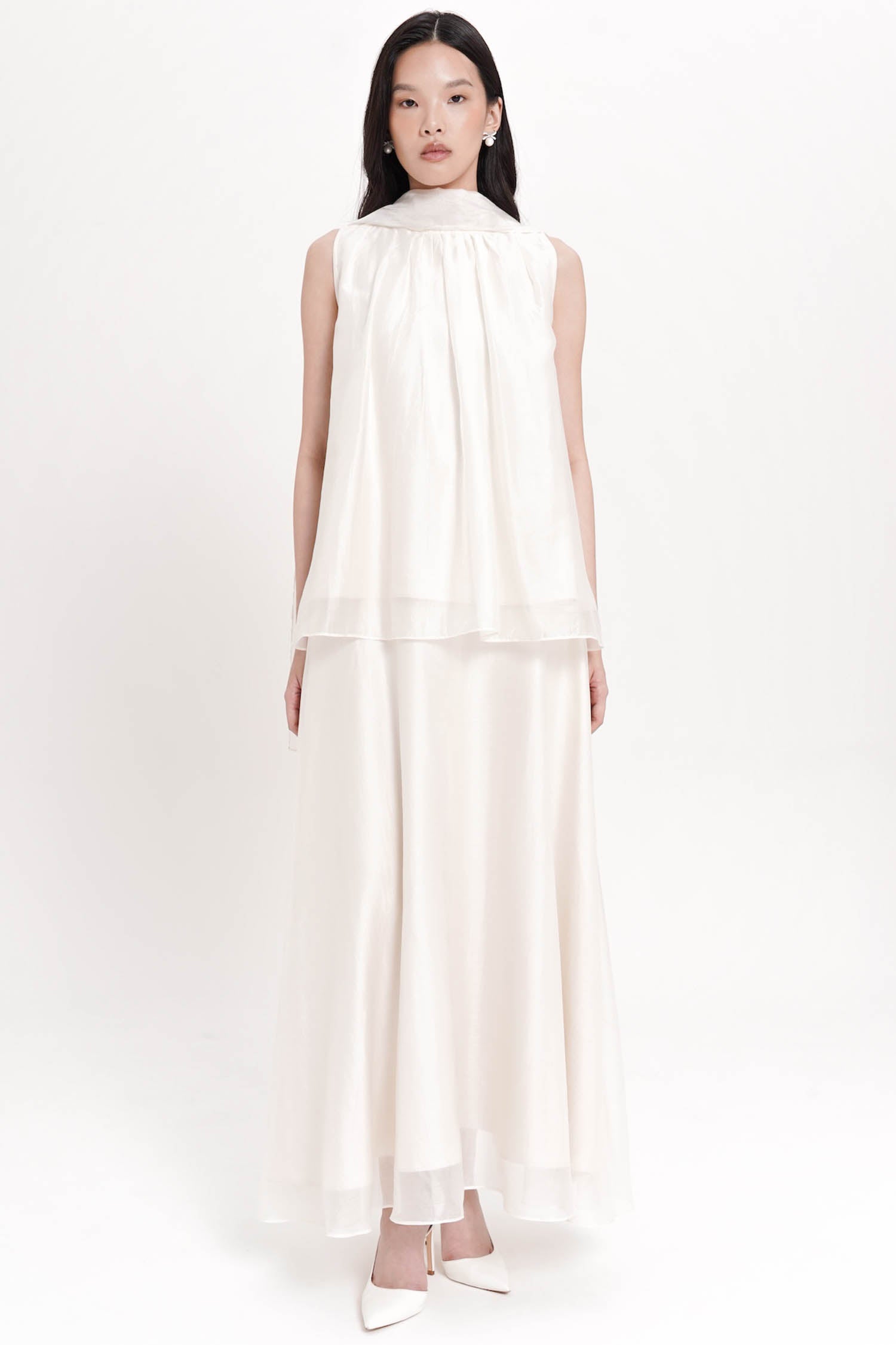 Beaufort Loose Top In Porcelain