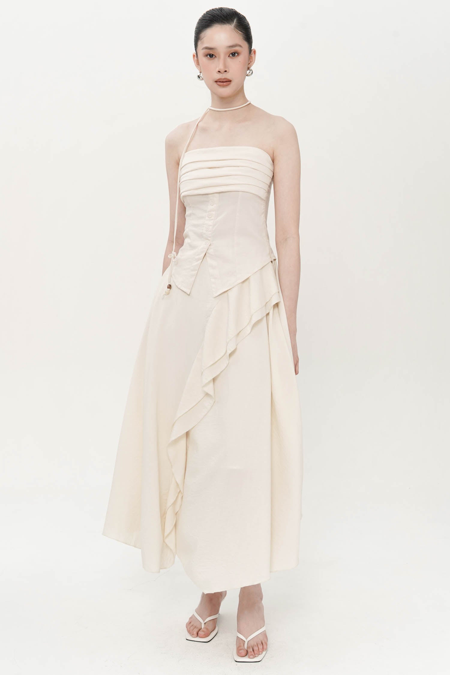 Fayre Maxi Skirt In Creme