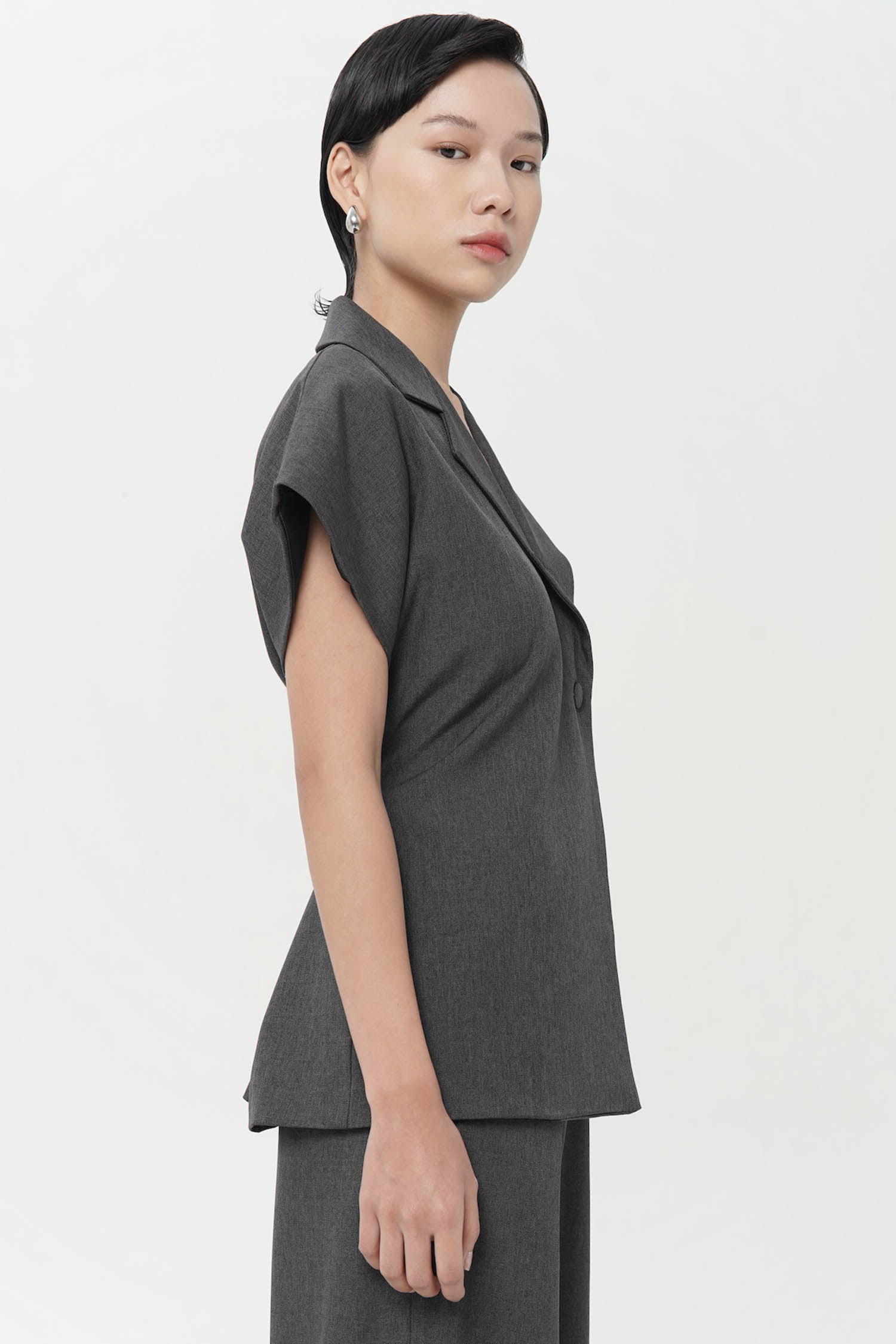 Kaye Top In Dark Grey