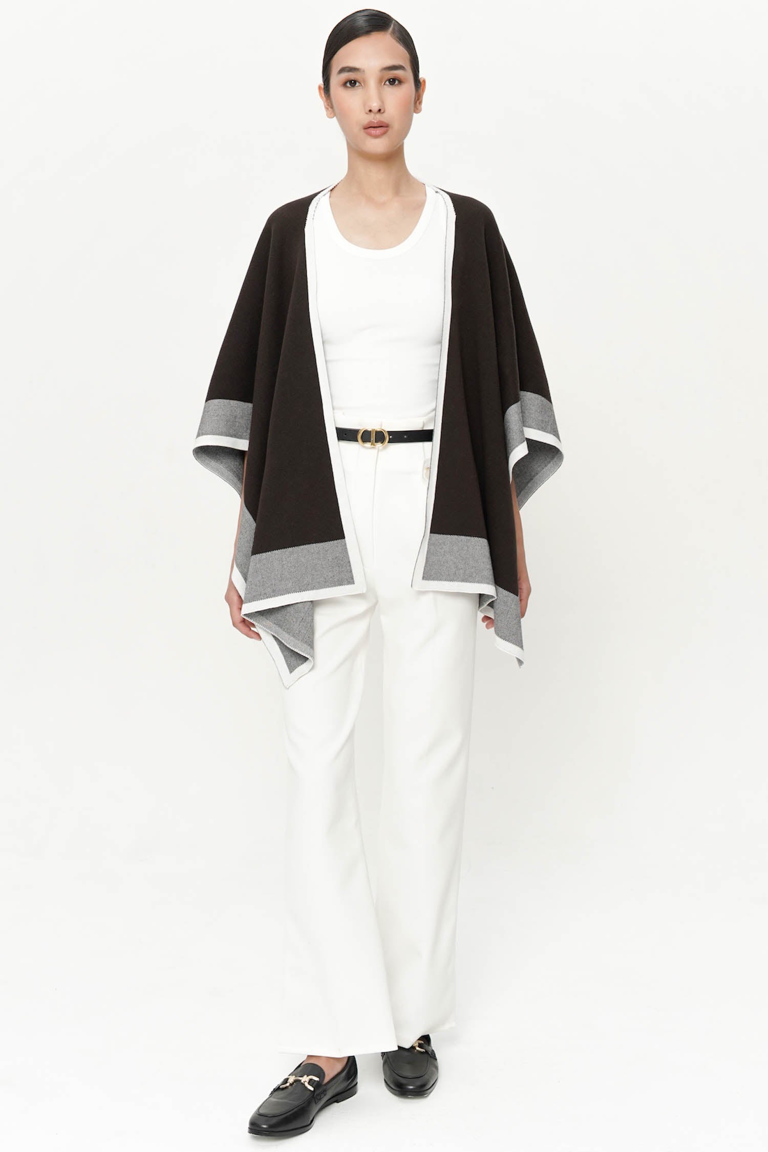 Norris Cape Shawl in Espresso Knit