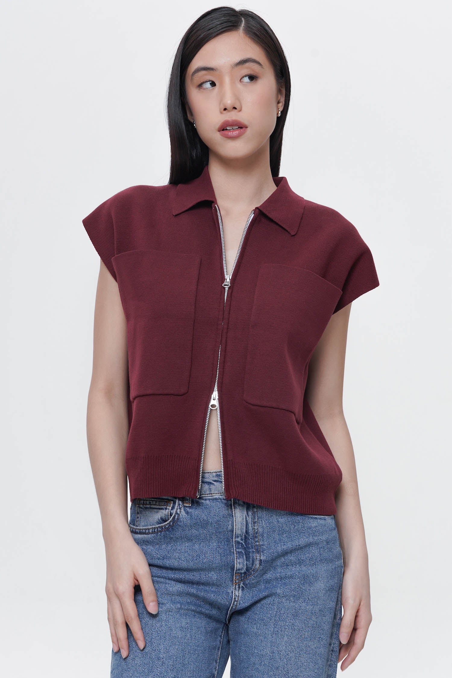 Guam Top In Maroon