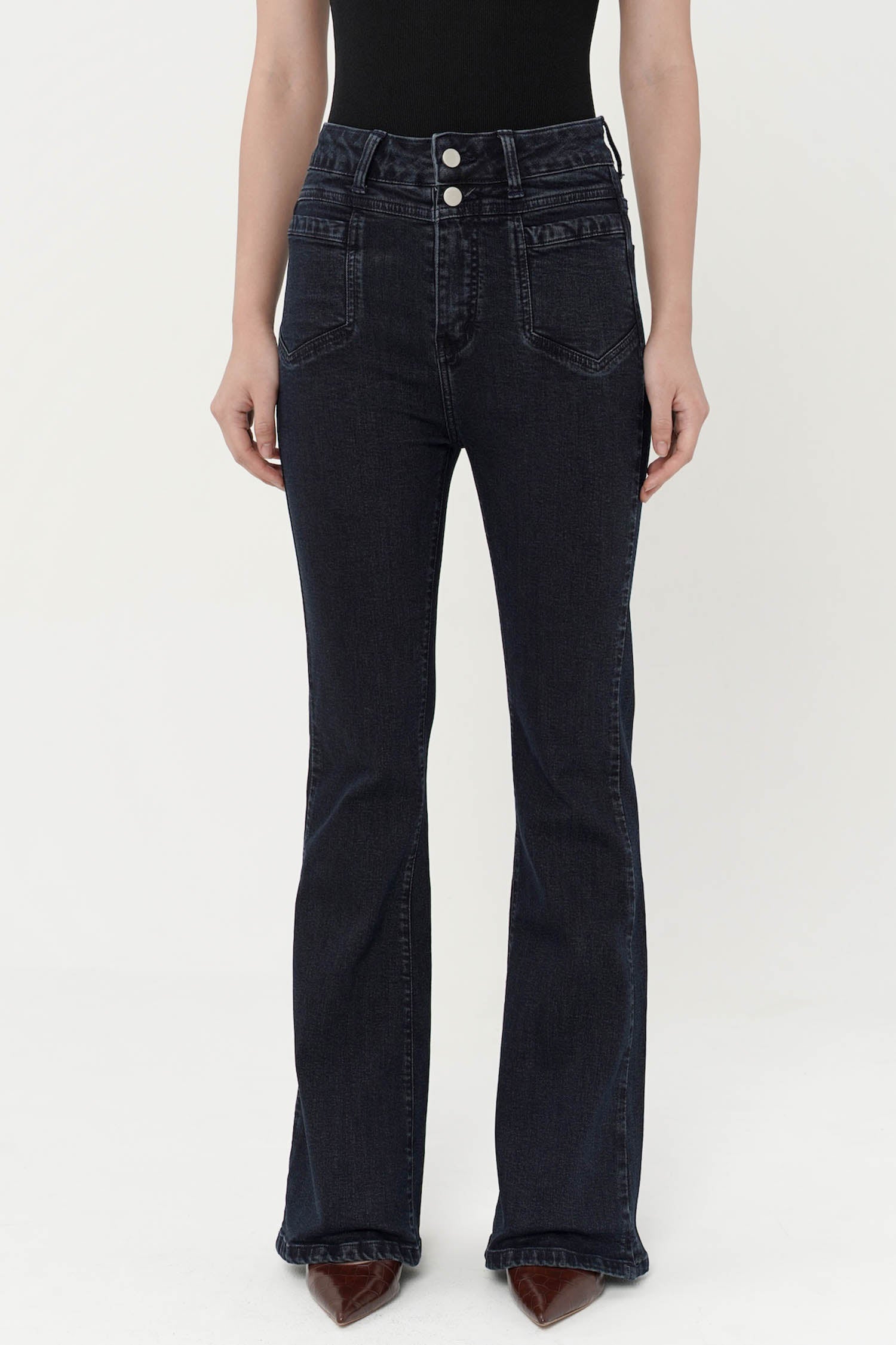Neydi High-Waist Jeans In Blue Denim