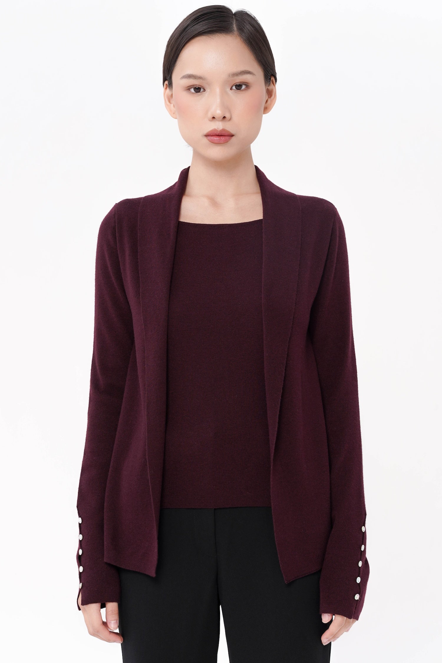 Cyrilla Knit Top In Wine
