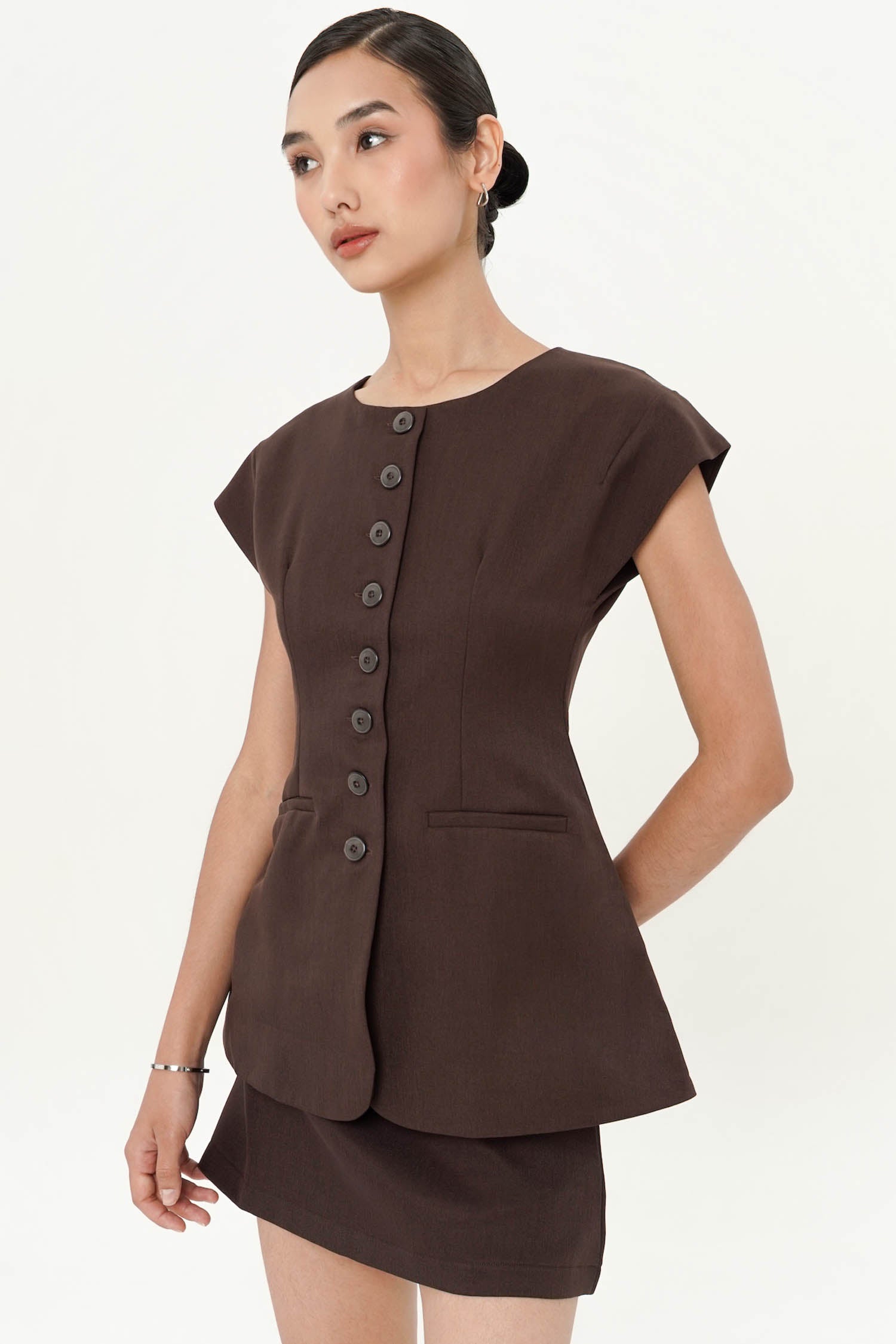 Laken Basic Top In Espresso