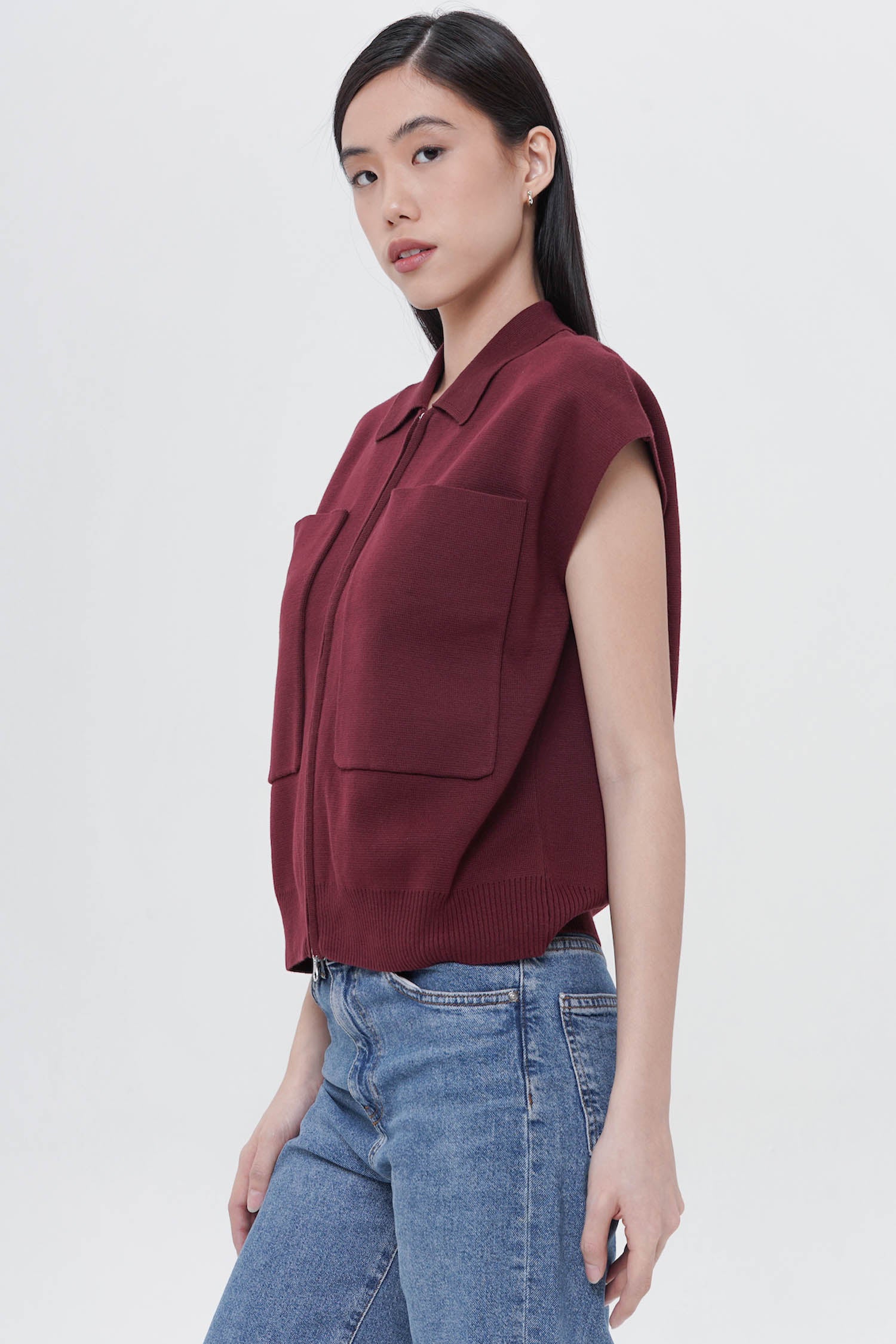 Guam Top In Maroon