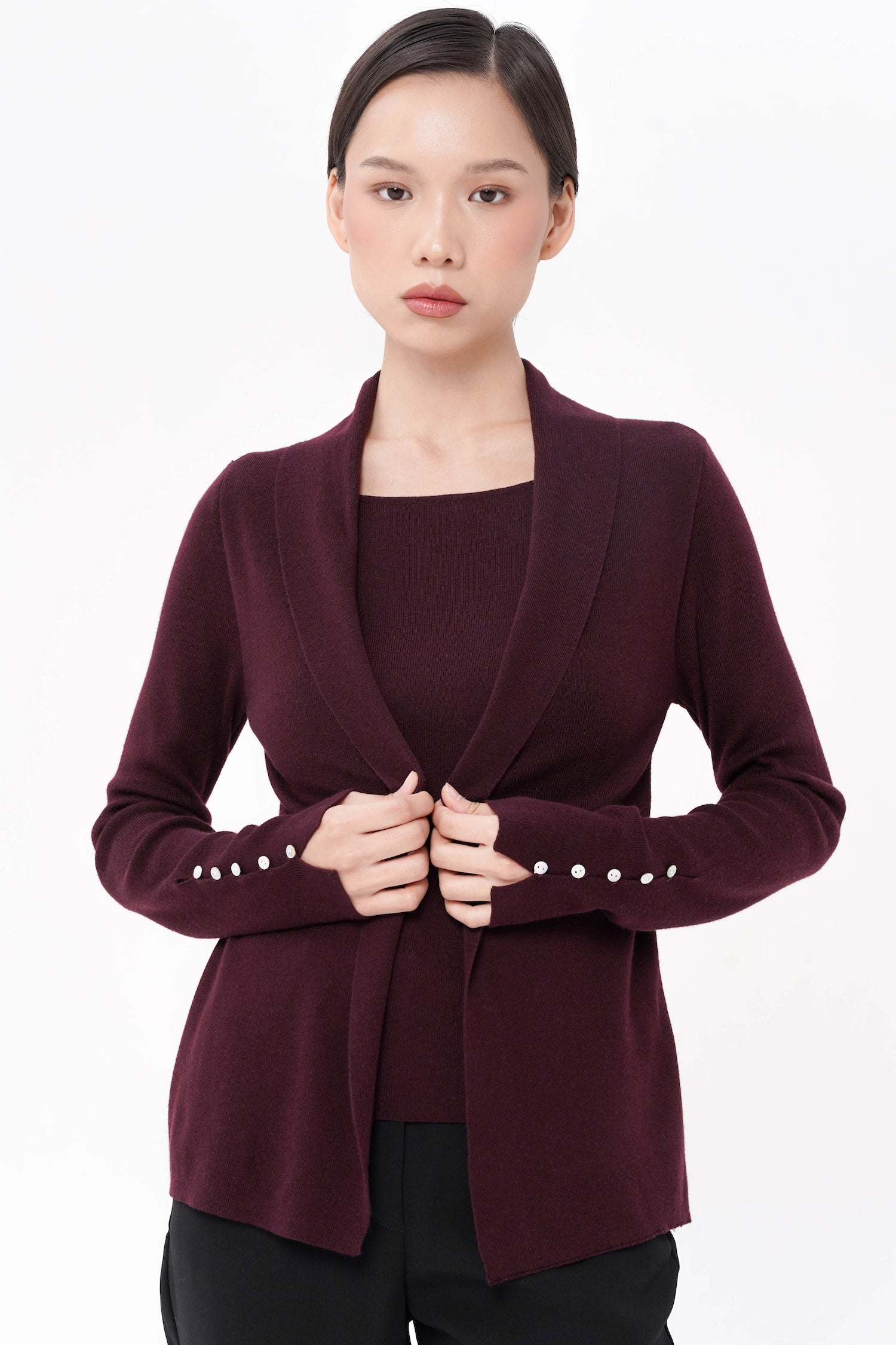 Cyrilla Knit Top In Wine