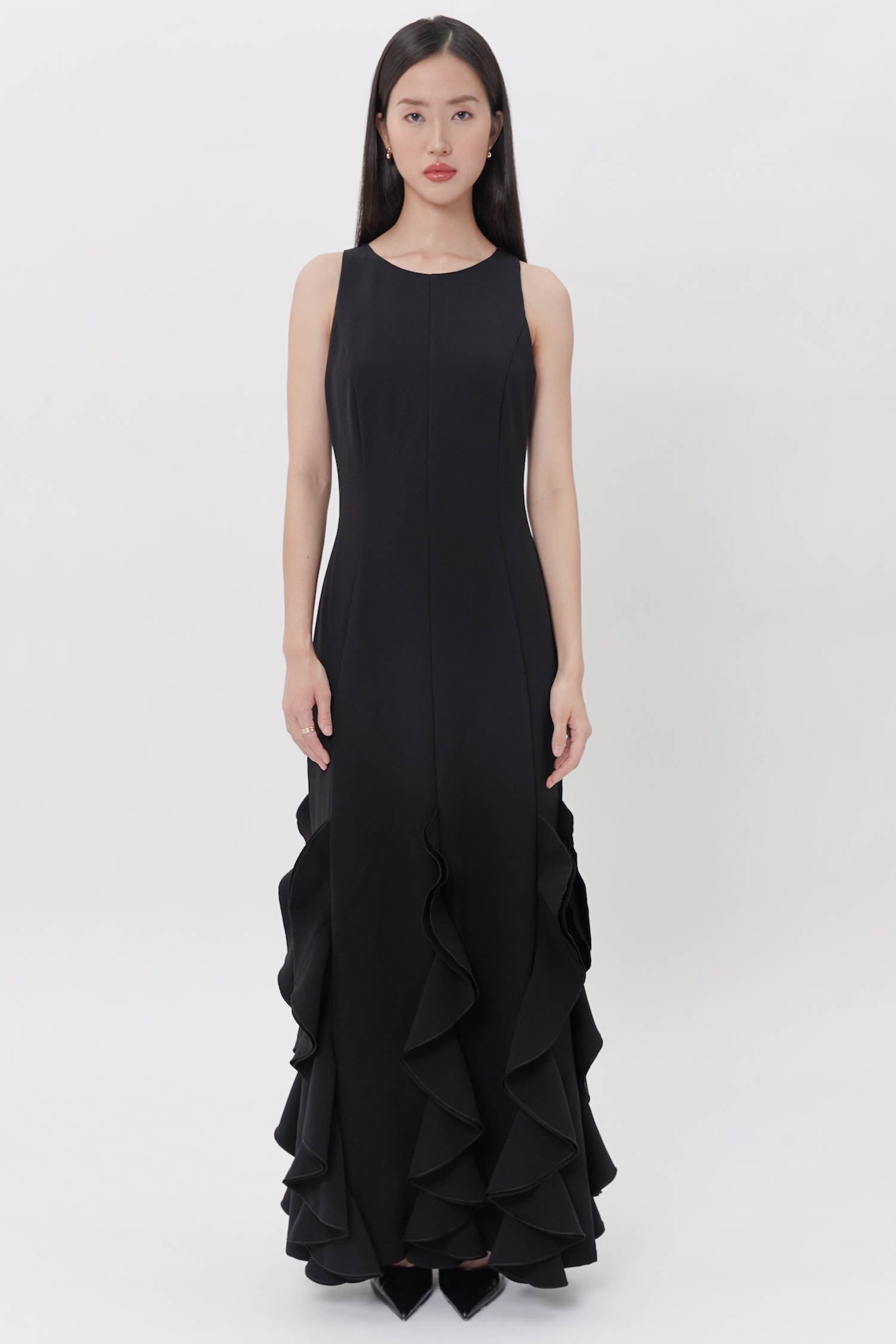 Castiel Long Gown In Black