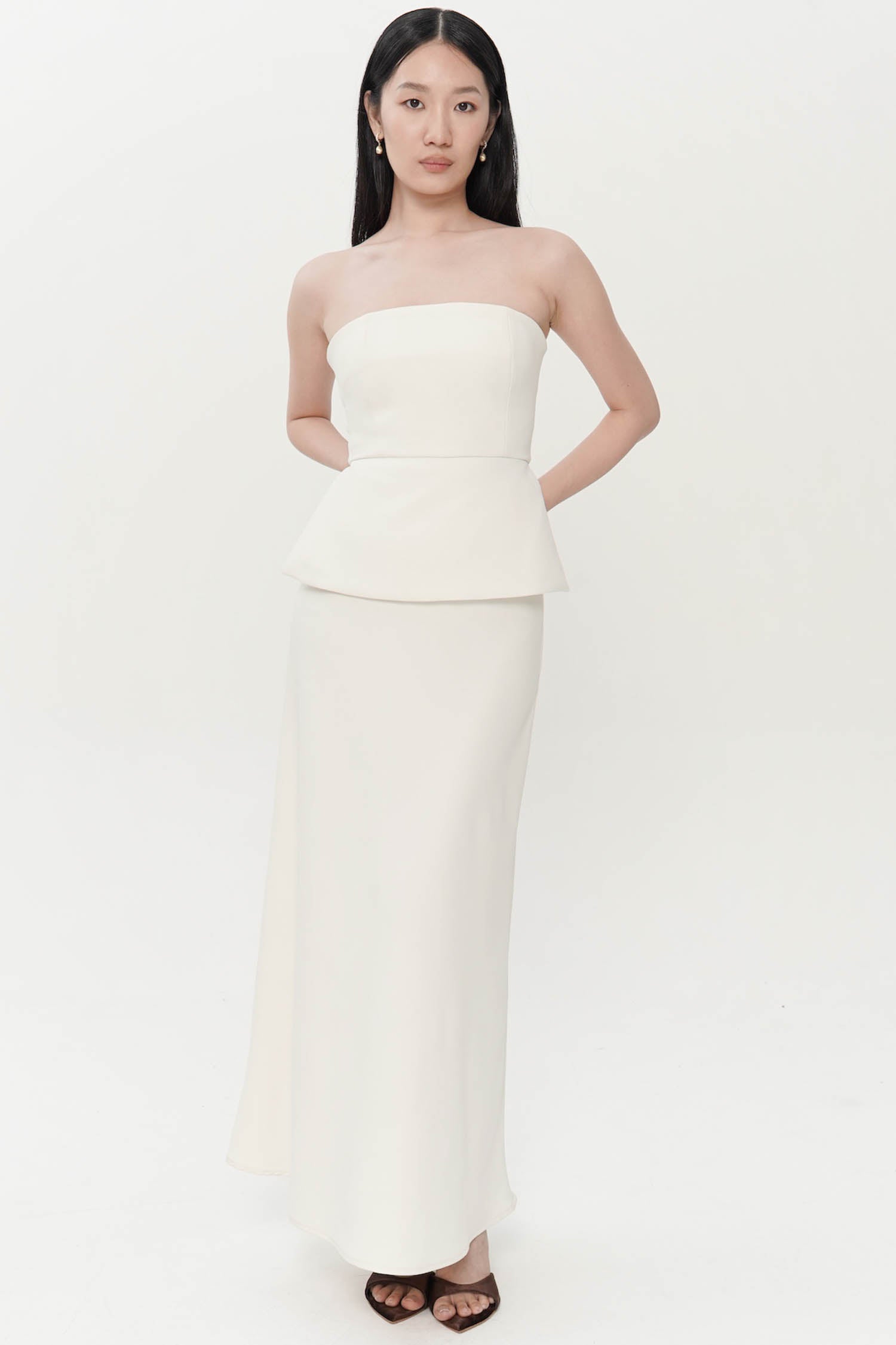 Bay Maxi Skirt In Broken White