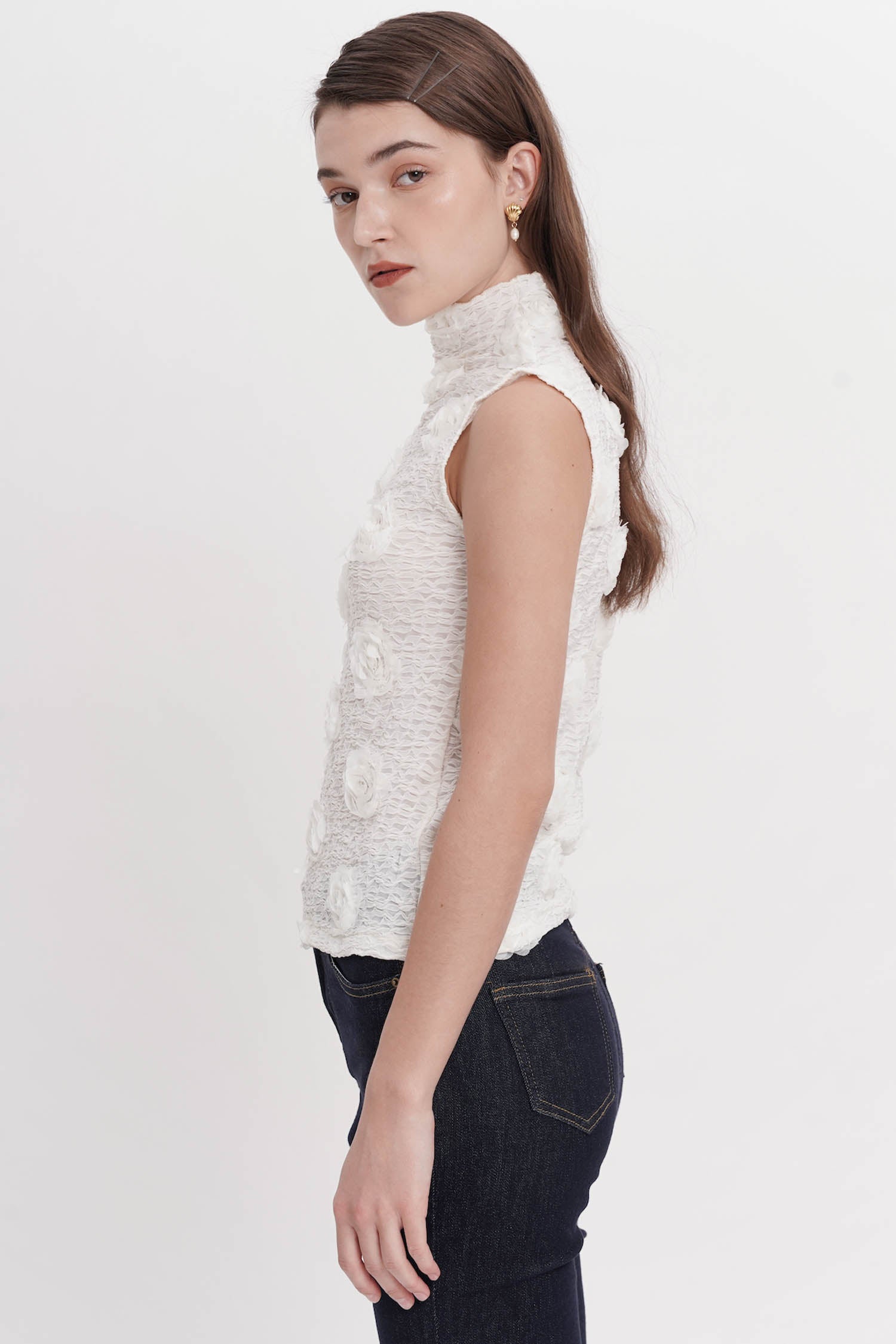 Aeryn Top In Broken White (2 LEFT)