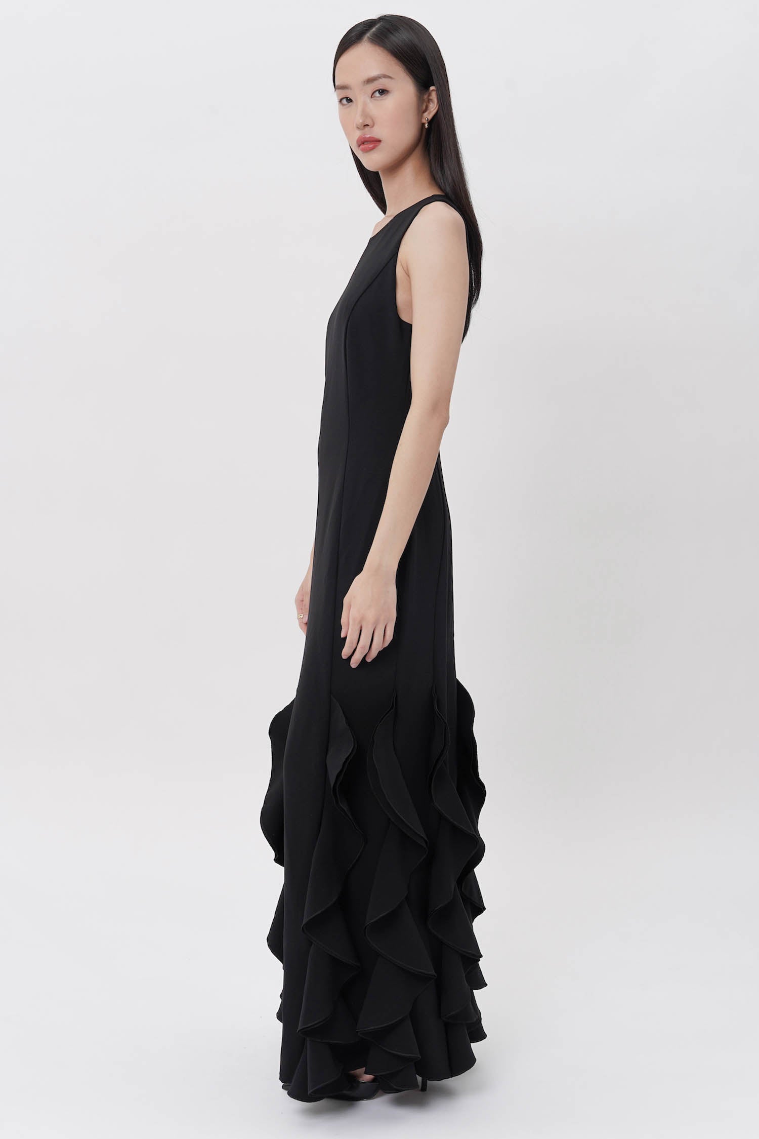 Castiel Long Gown In Black (2 LEFT)