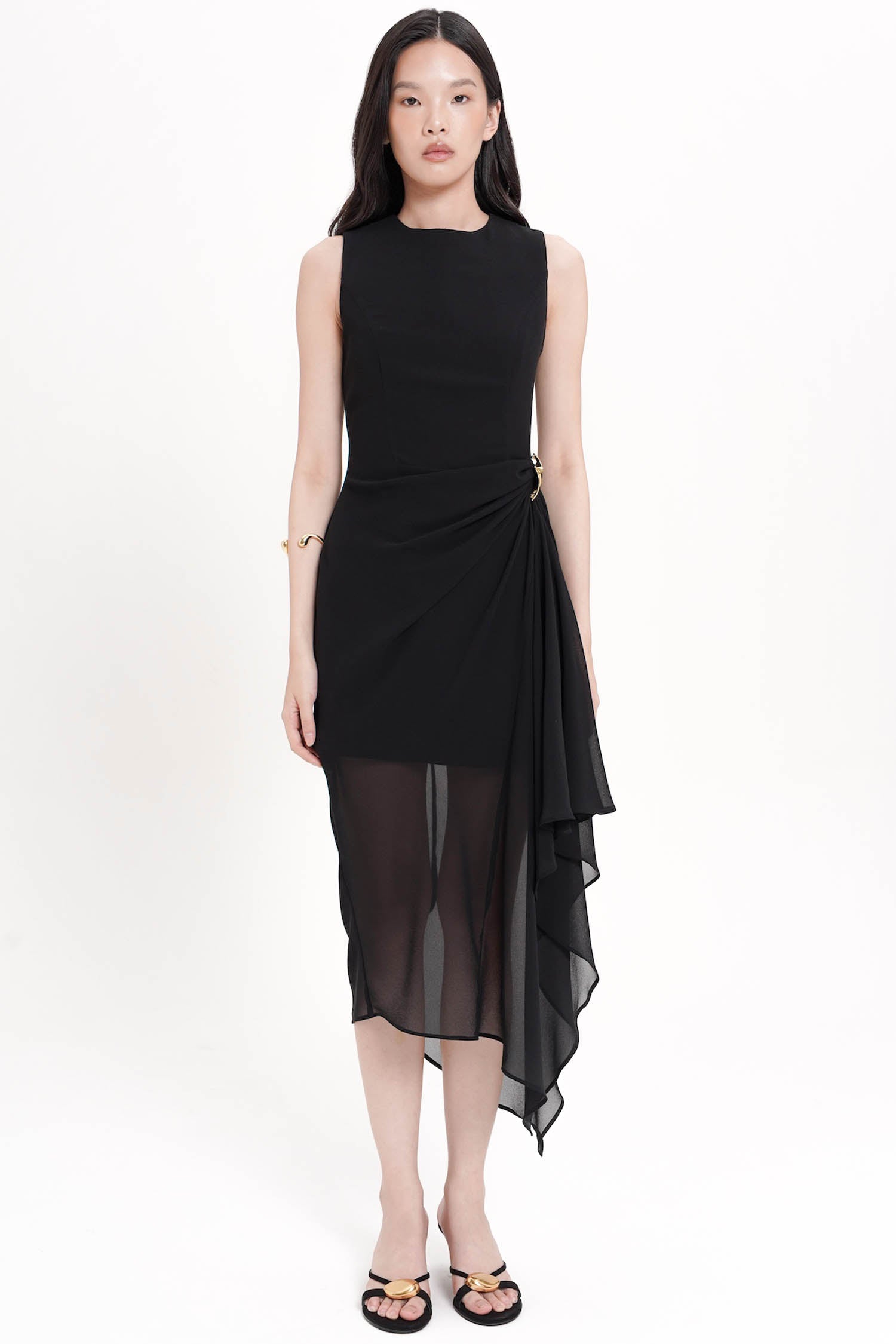Cayson Midi Dress In Black