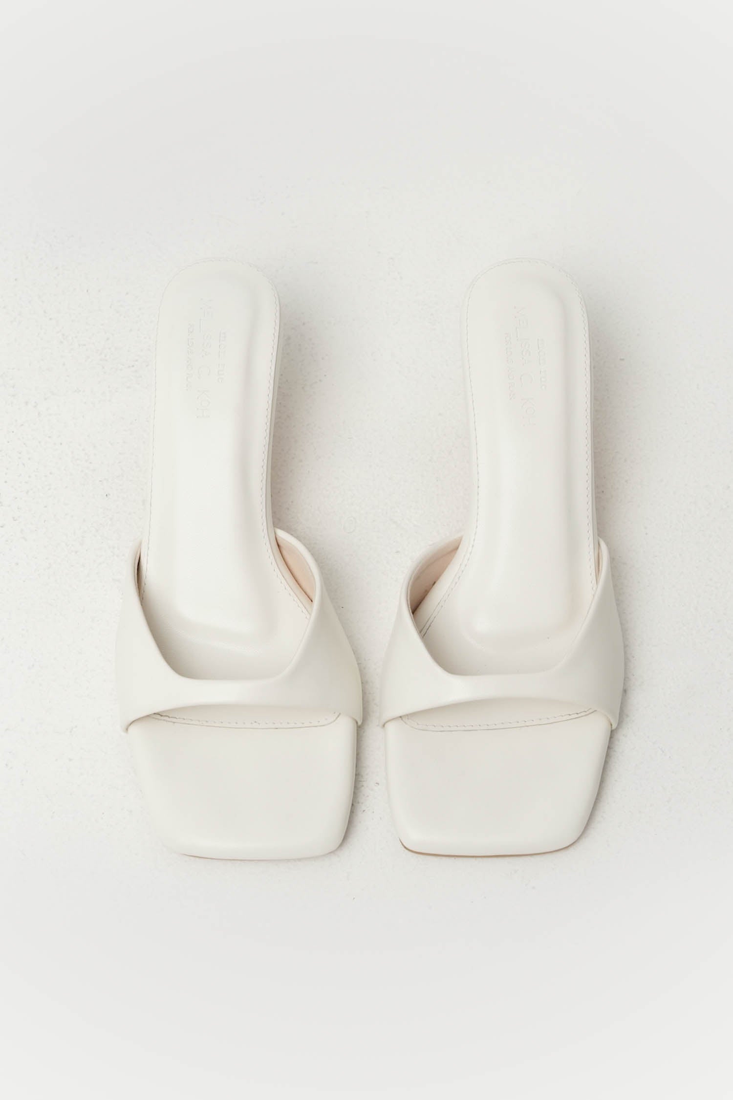 Isla Square Heels In White