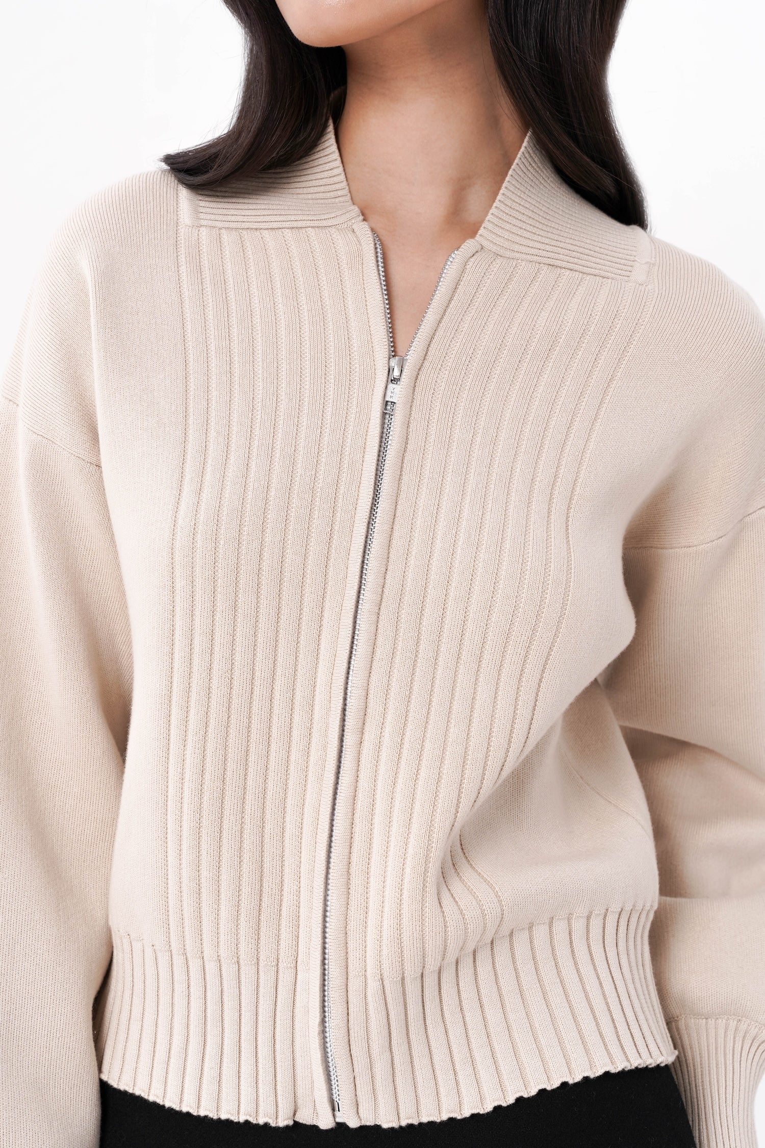 Cyon Puff-sleeve Cardi In Oat