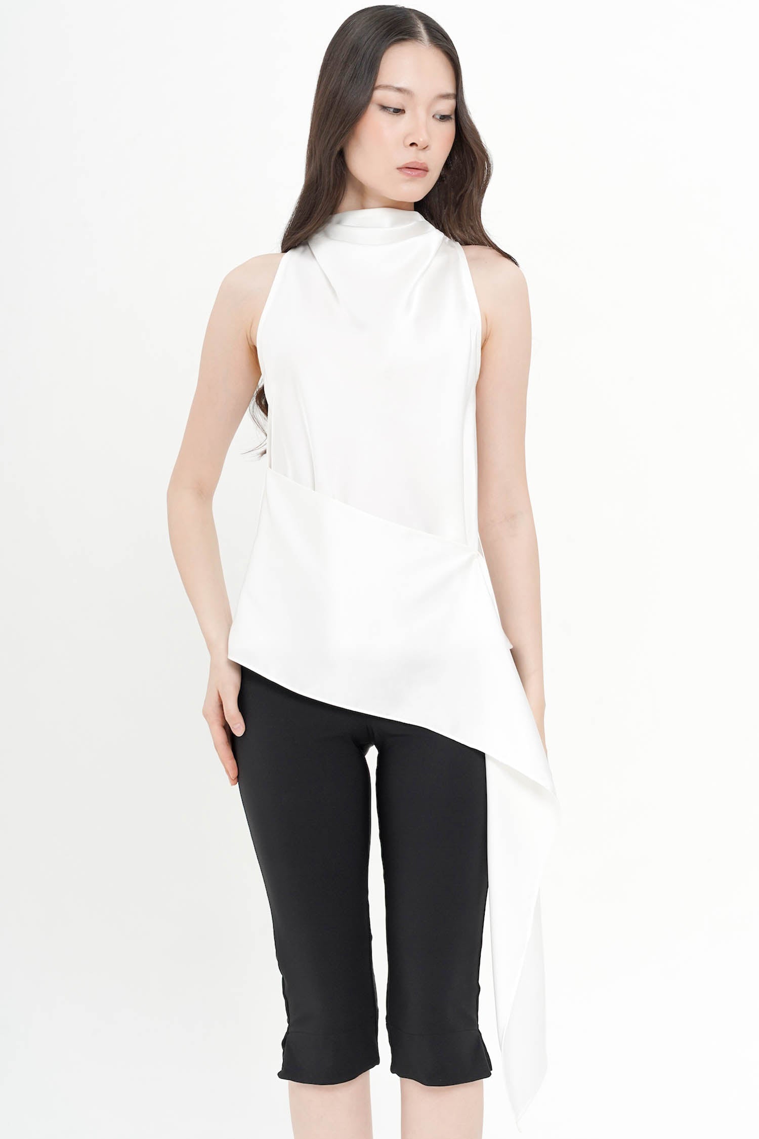 Ottavia Asymmetrical Top In White