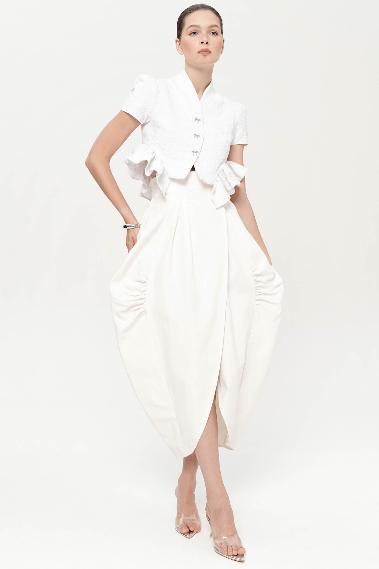 Leona Skirt in Broken White