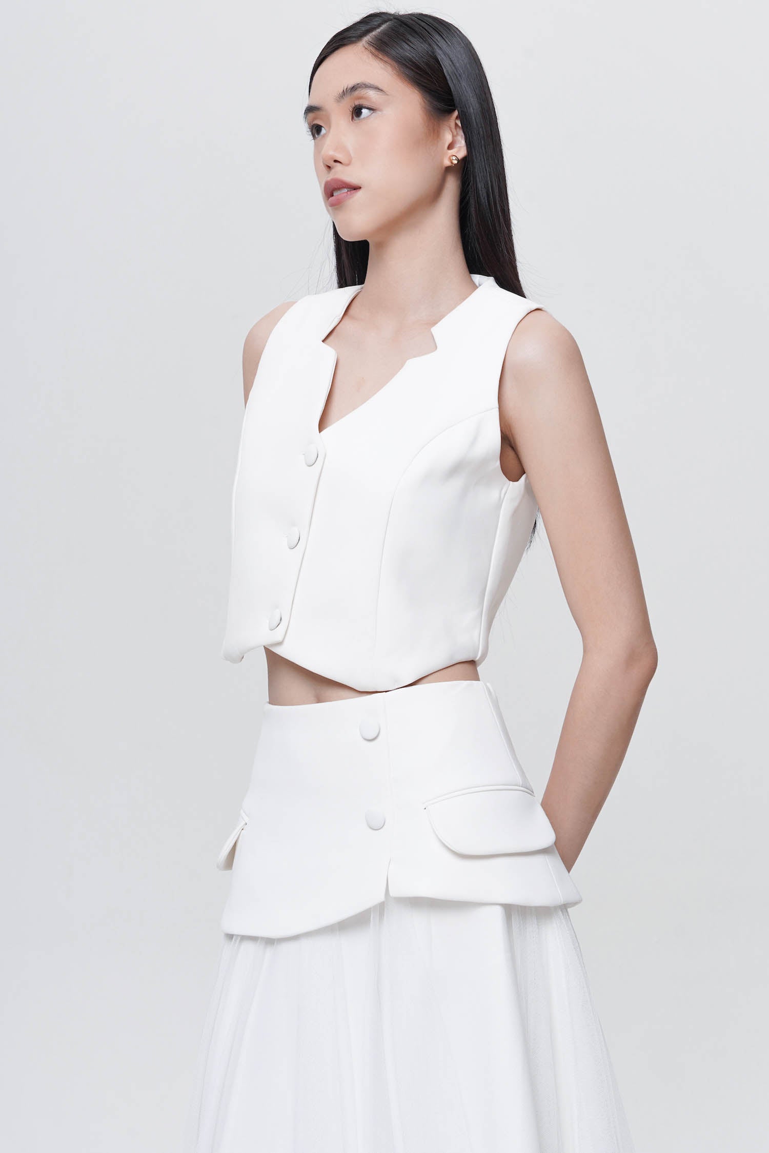 Liftia Vest in Broken White