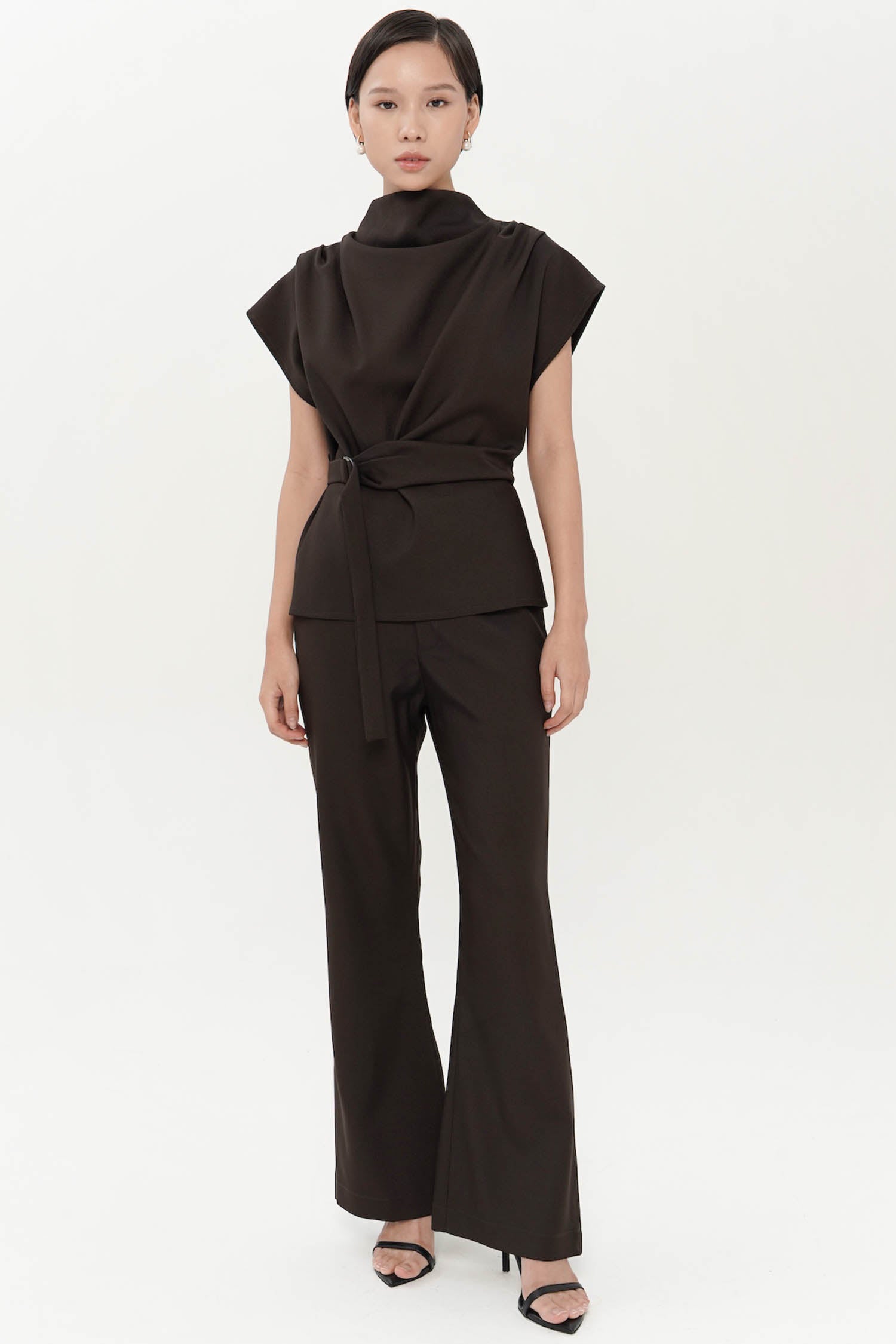 Mercer Tailored Trousers In Espresso