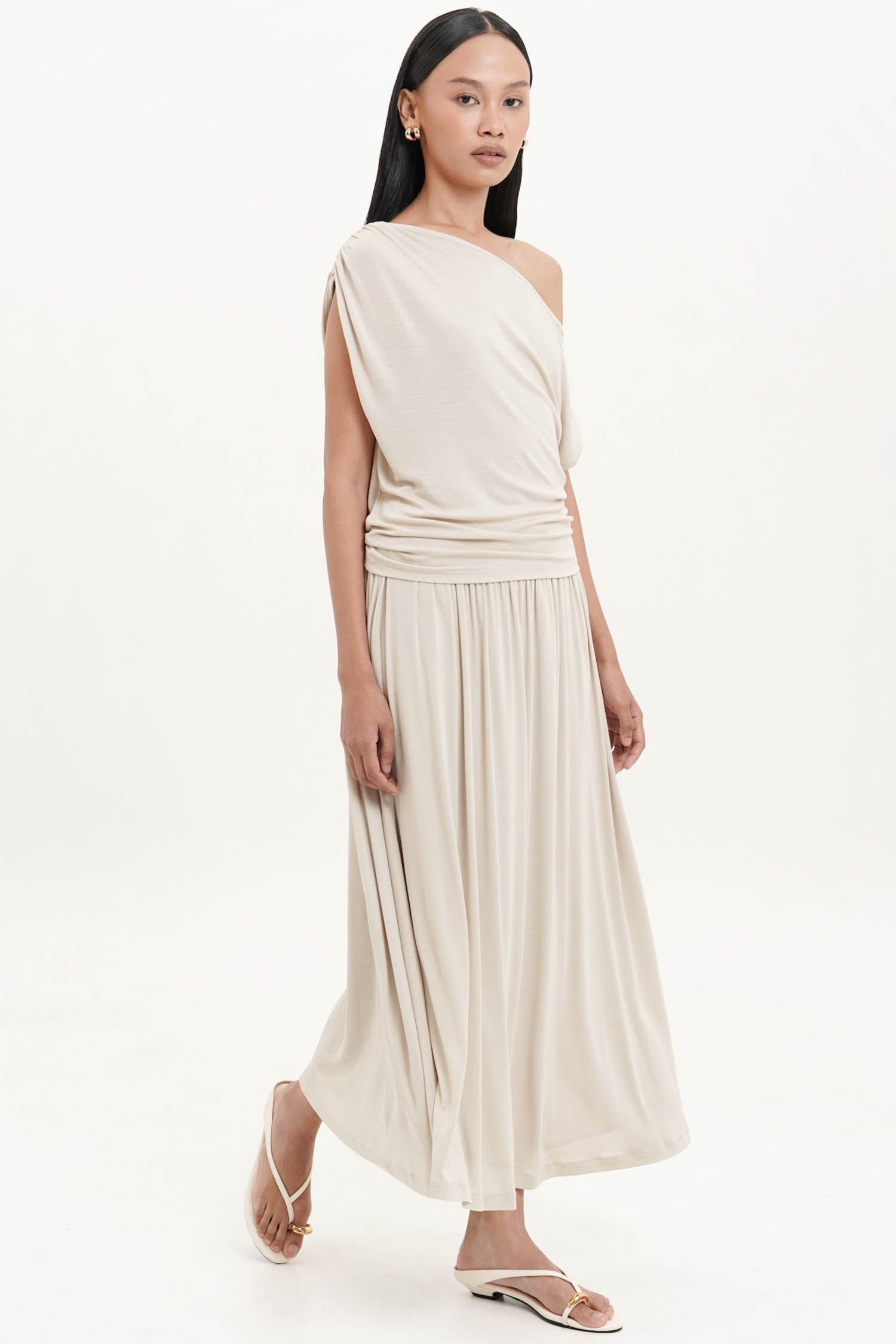 Odessa Midi Skirt In Oat