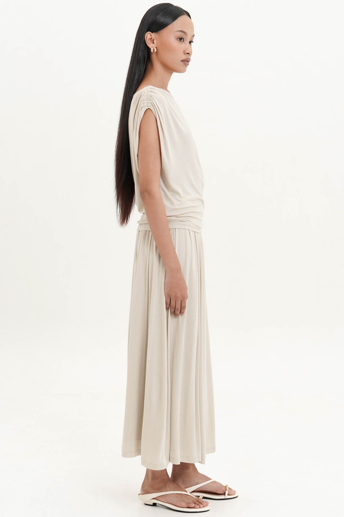 Odessa Midi Skirt In Oat