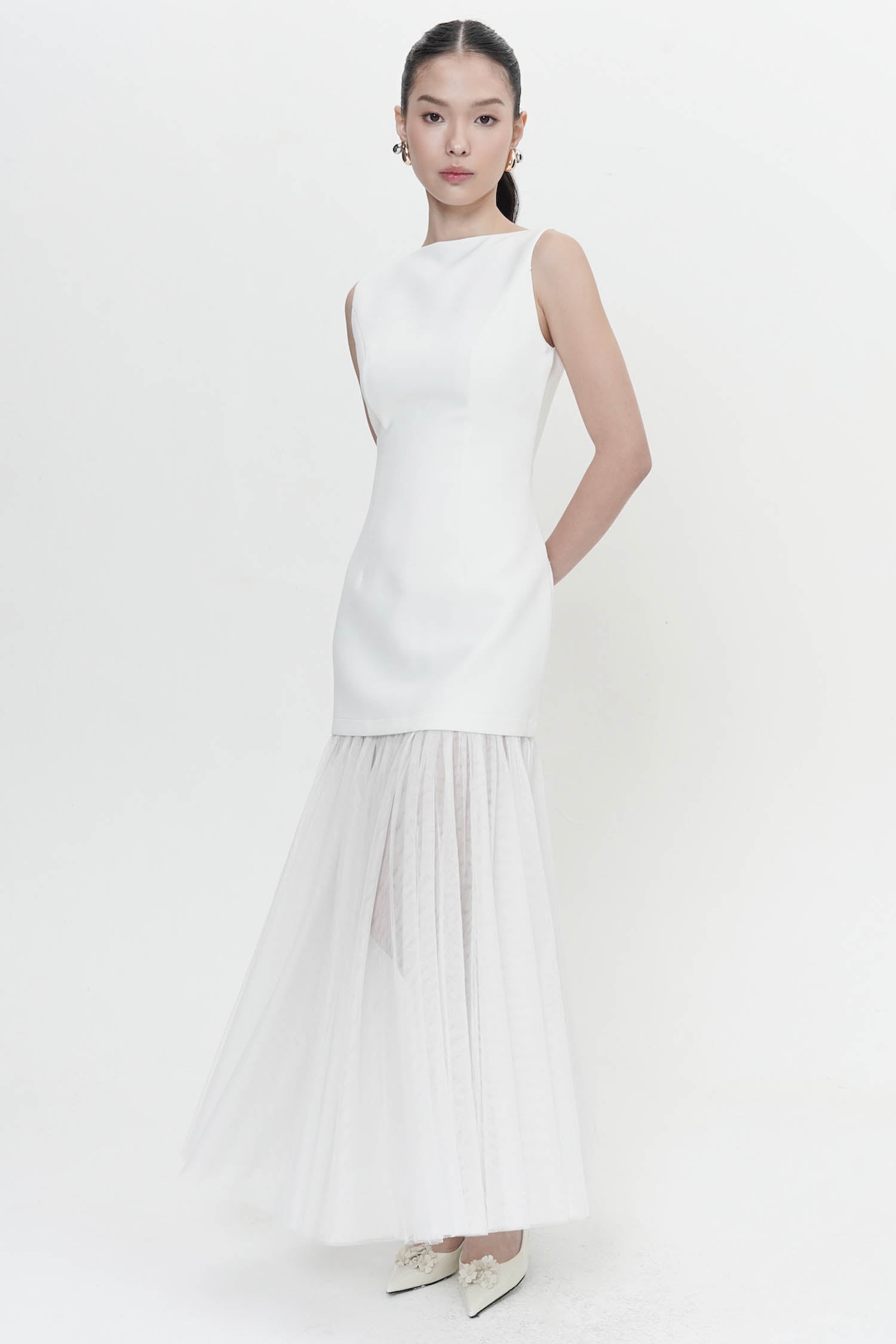 Mariah Maxi Dress In Broken White