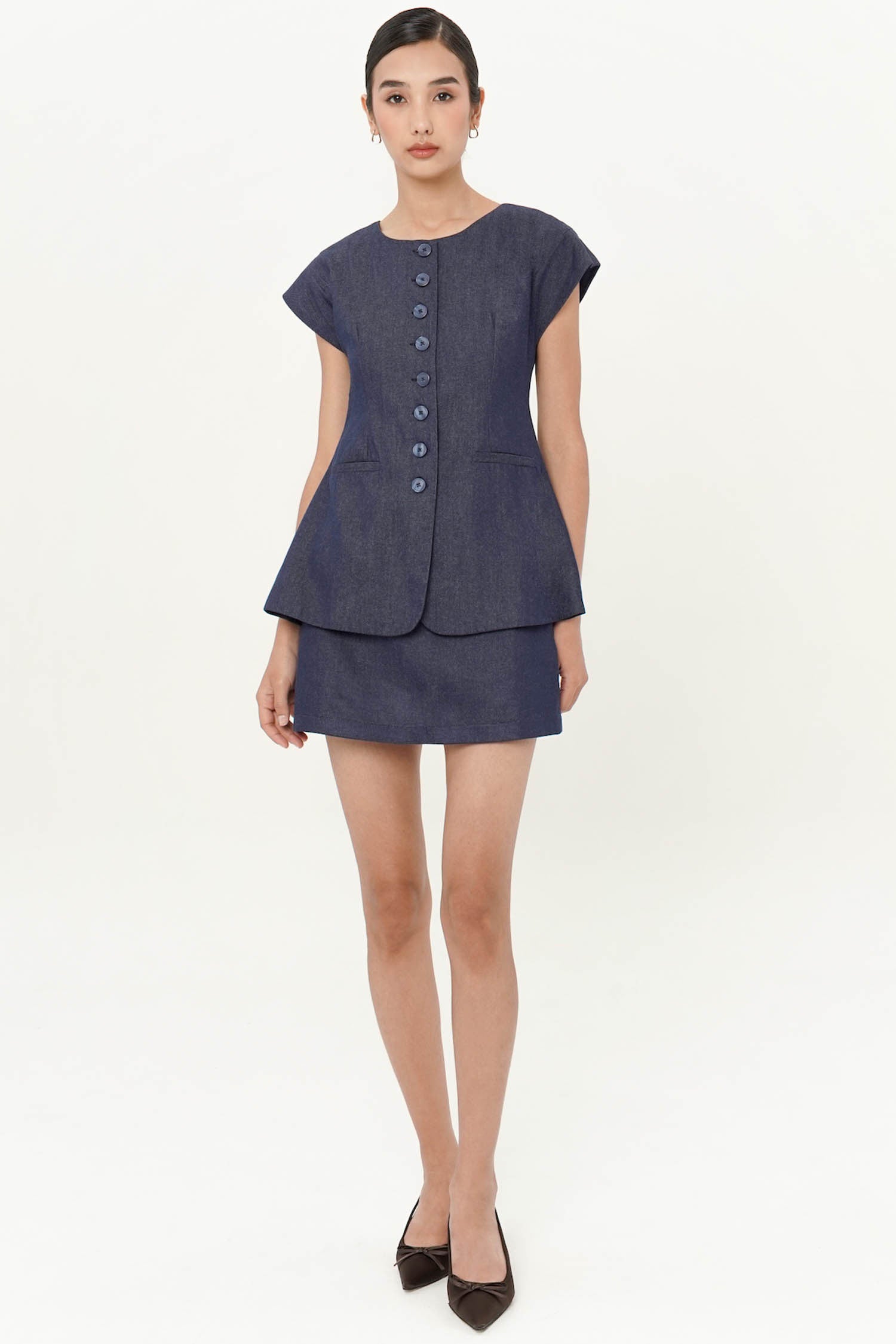 Laken Basic Top In Denim