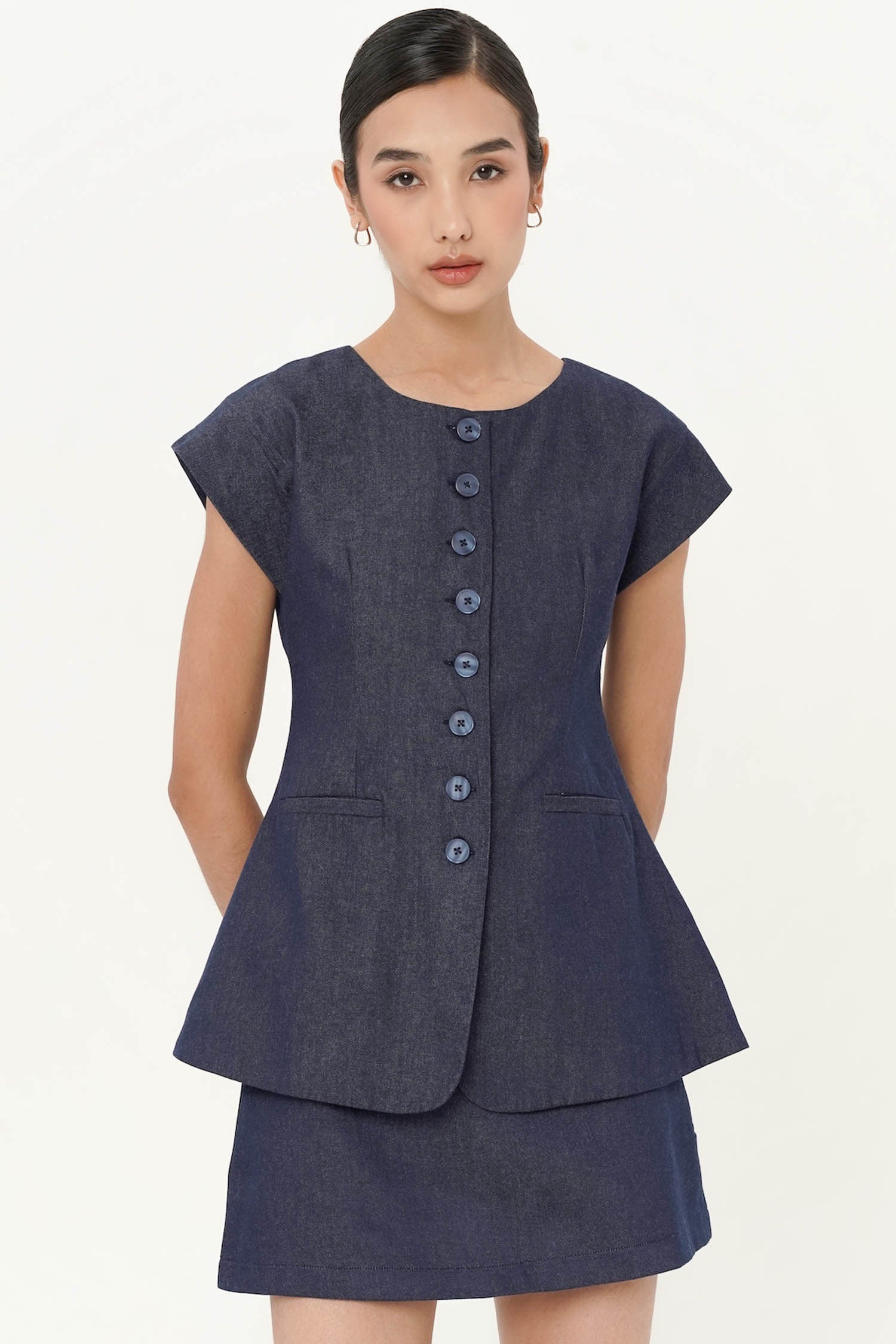 Laken Basic Top In Denim