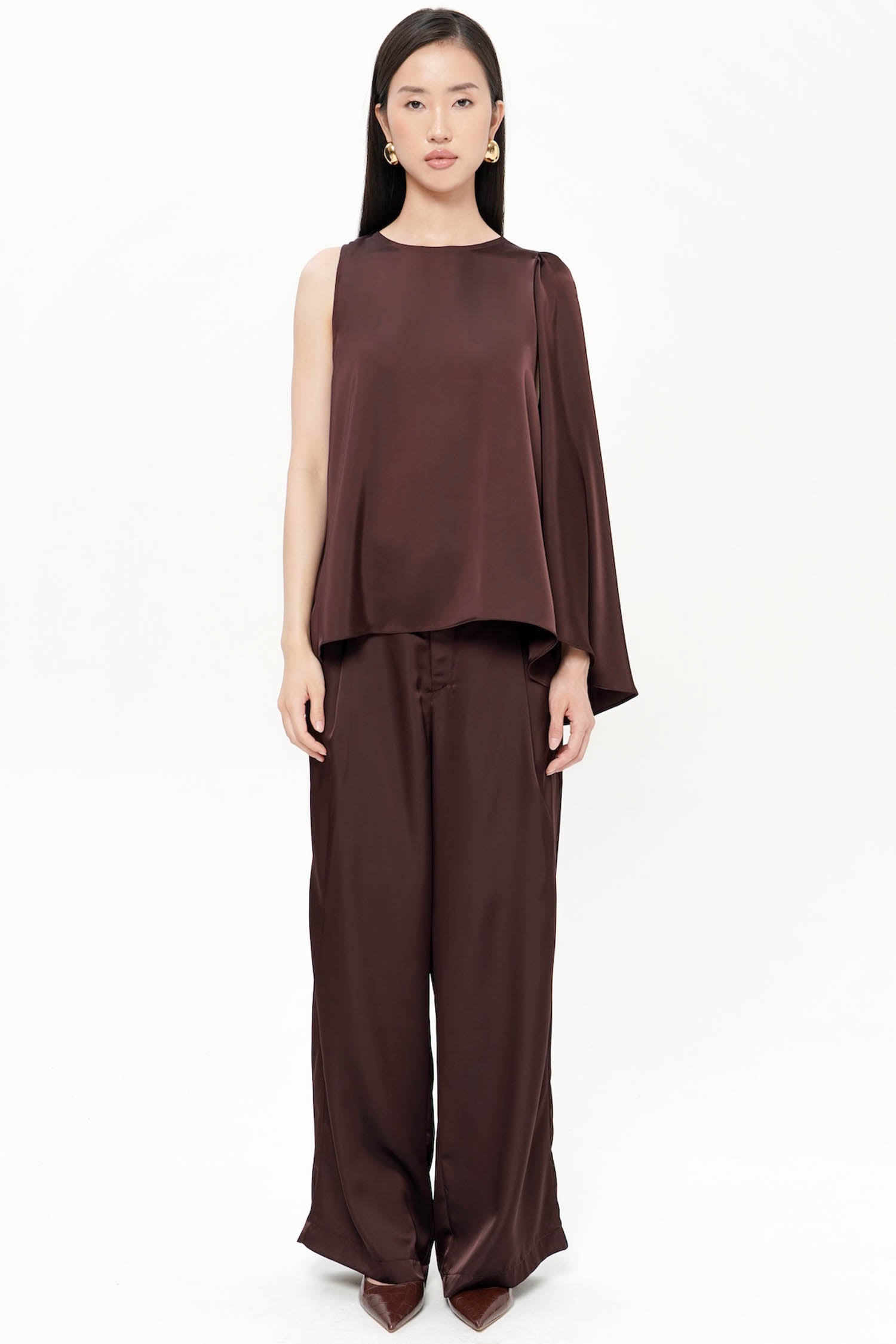 Una Top in Deep Brown