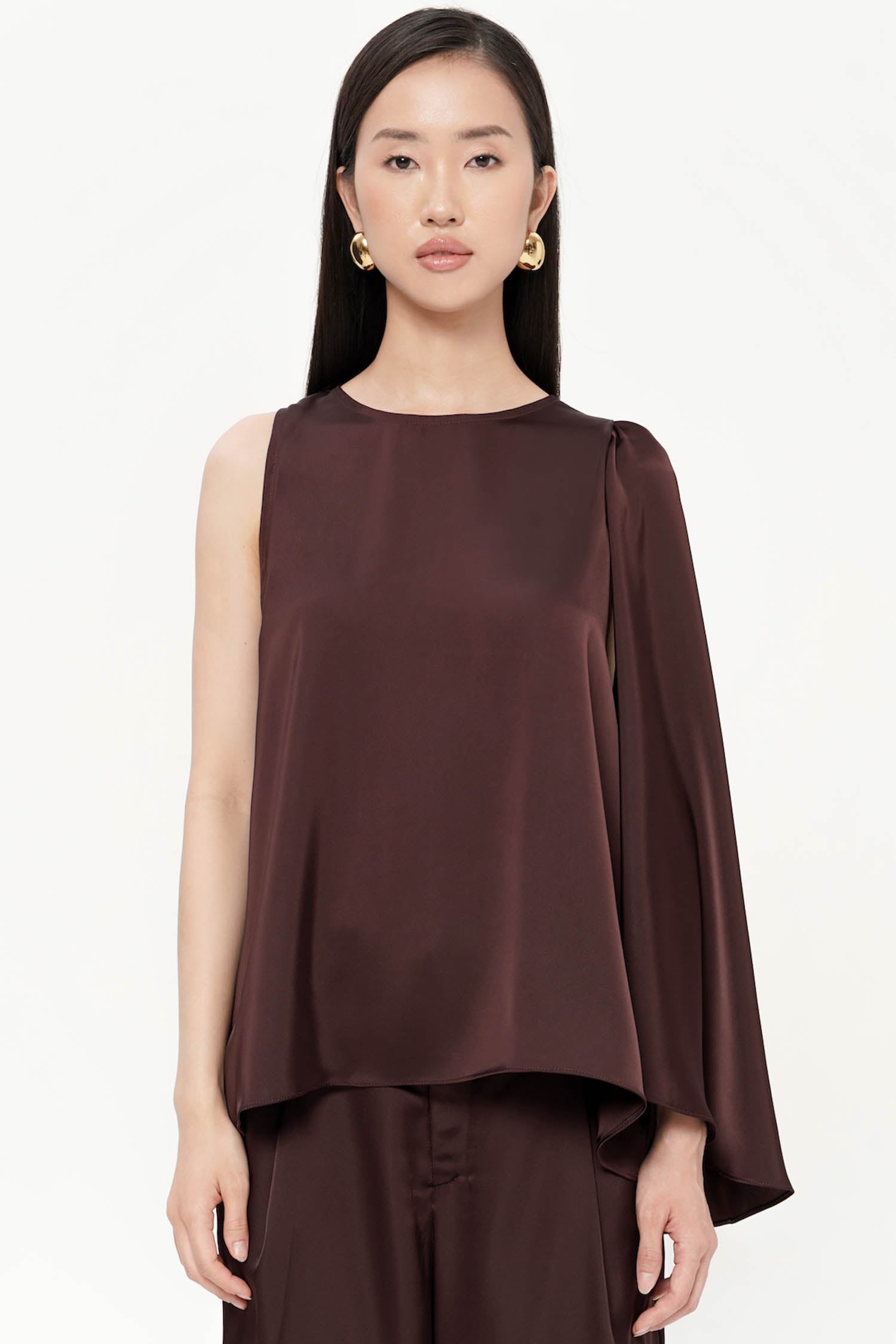Una Top in Deep Brown