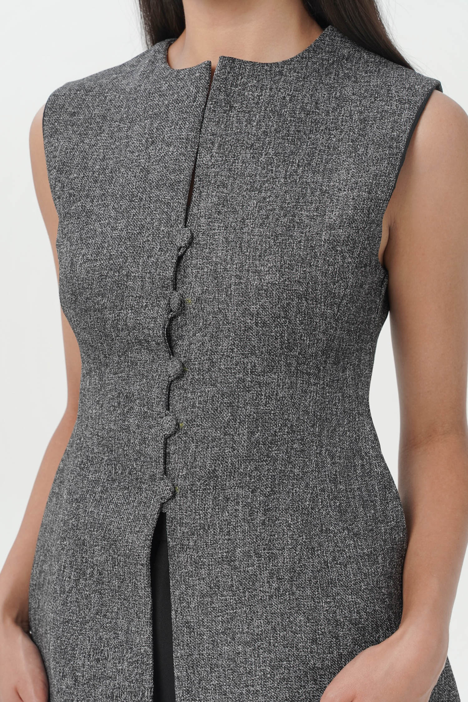 Numero Long Top In Grey