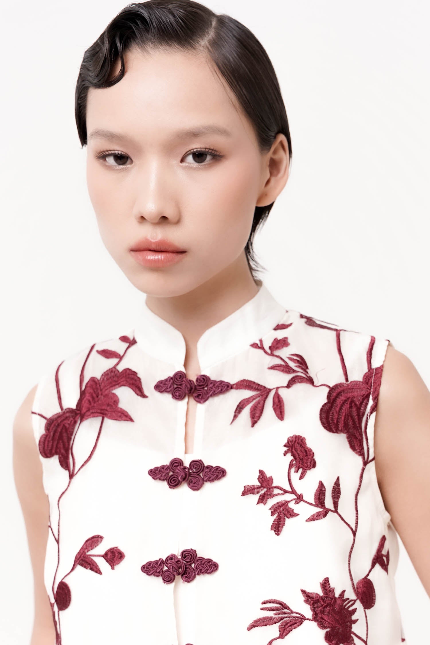 Hong Sheer Top in Maroon