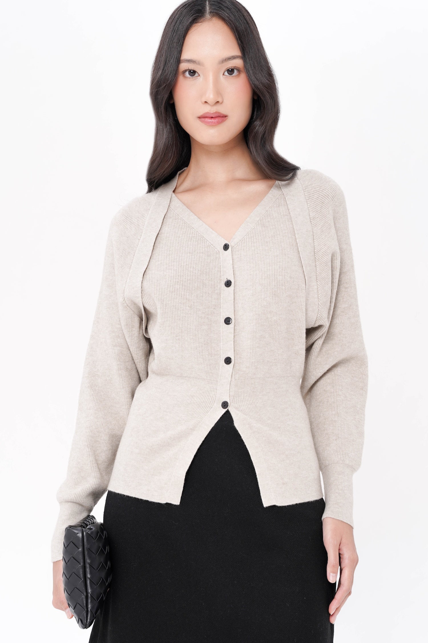 Briar Knit Cardigan In Oat