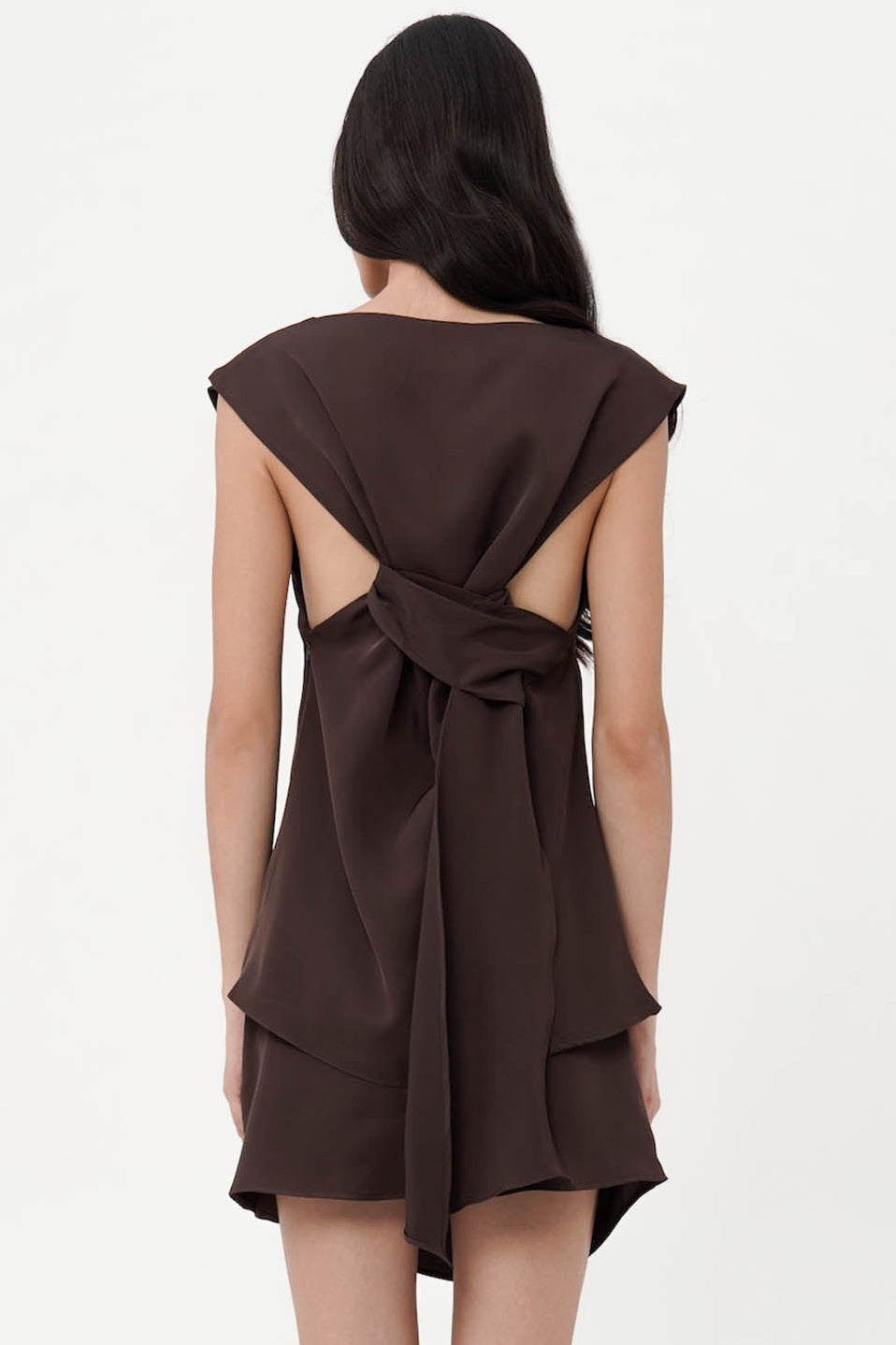 Ailsa Twist Back Top In Espresso