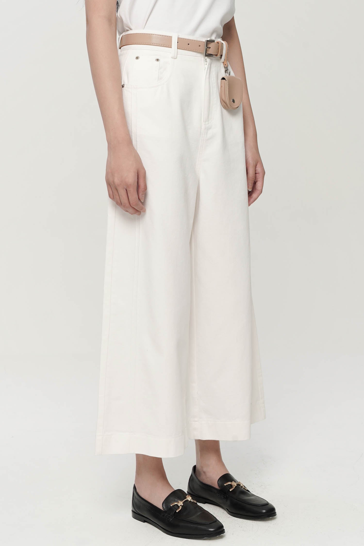 Faustine Wide-Leg Trousers In White (LAST PIECE)