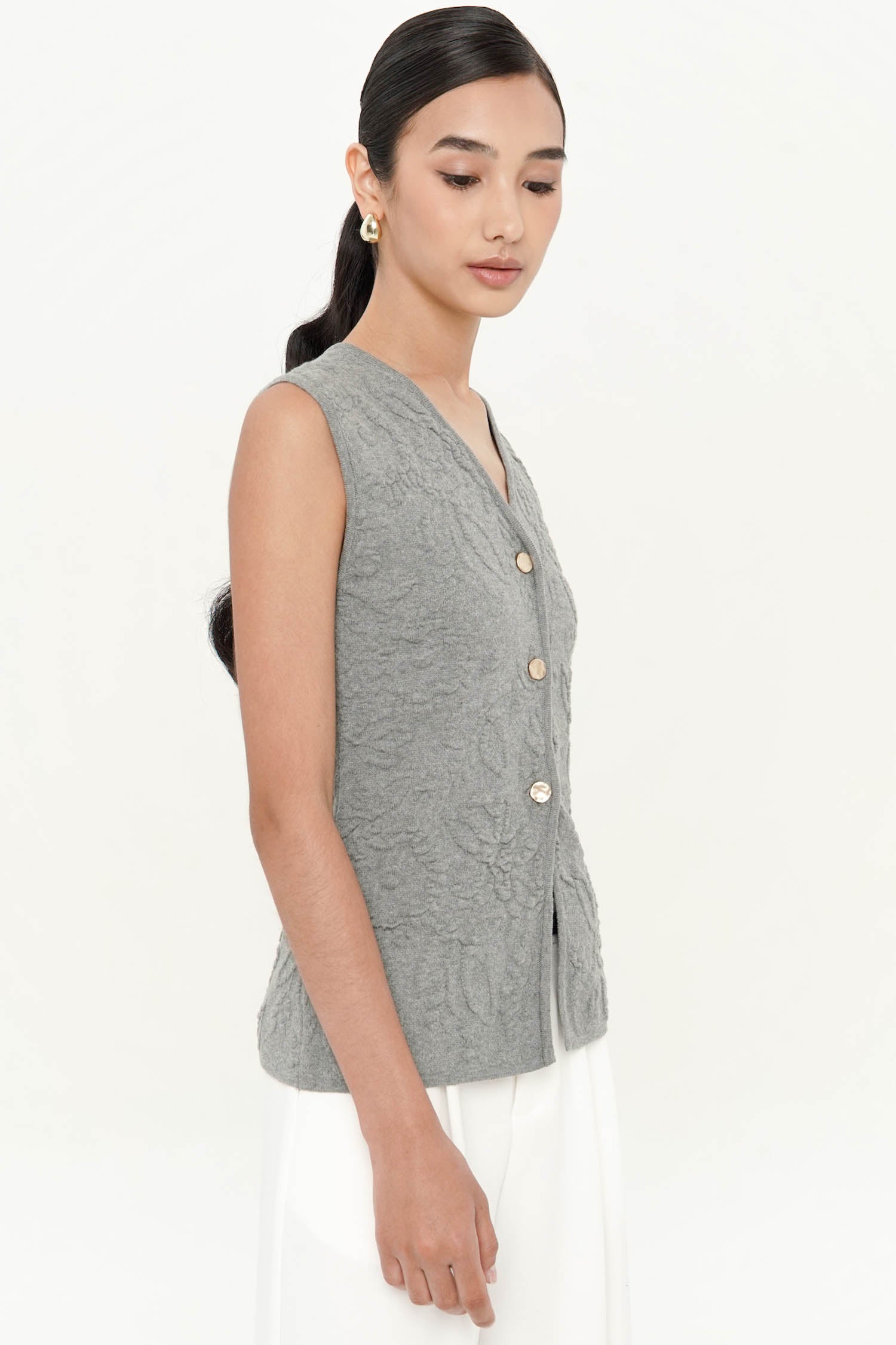 Oahu Vest Top In Grey