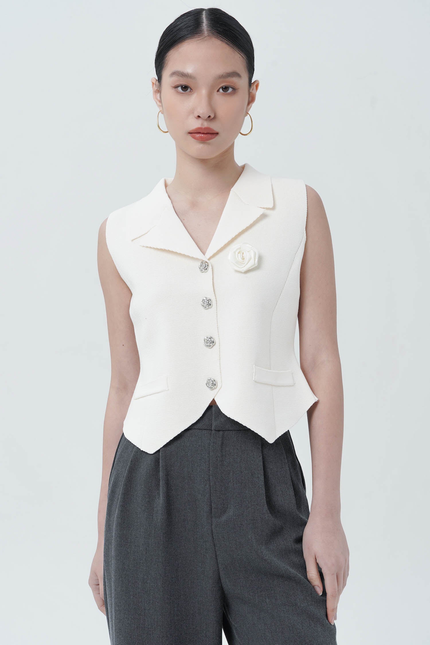 Doule Vest In Creme