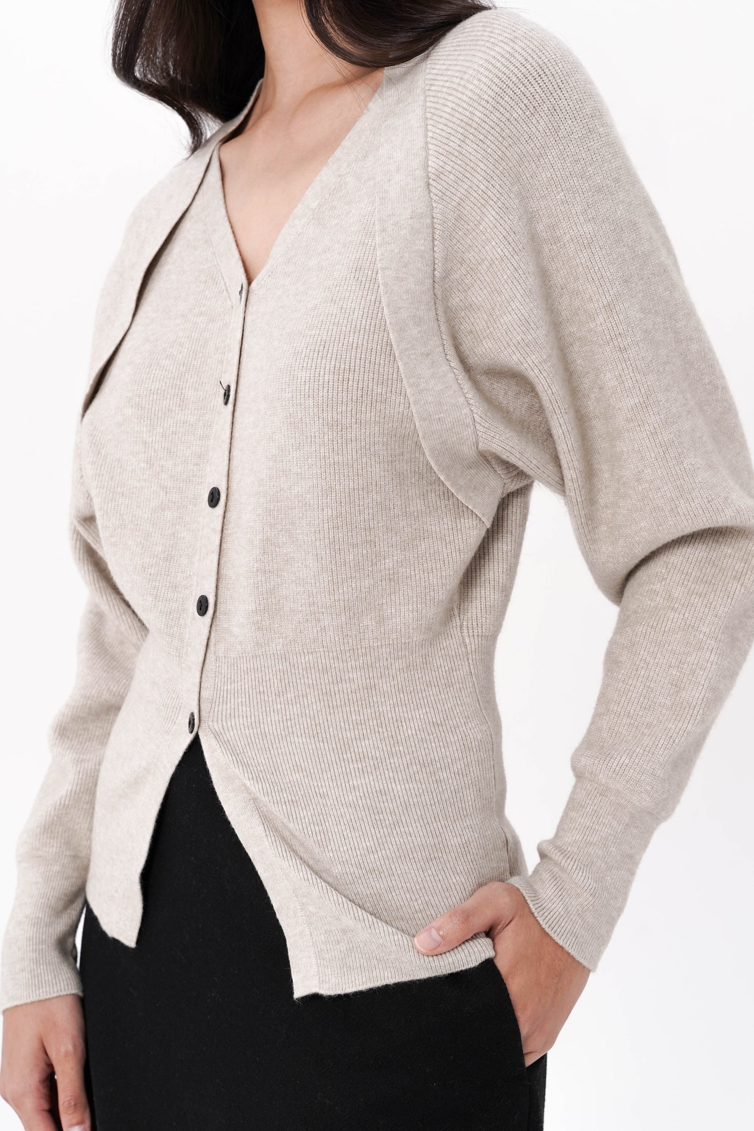 Briar Knit Cardigan In Oat