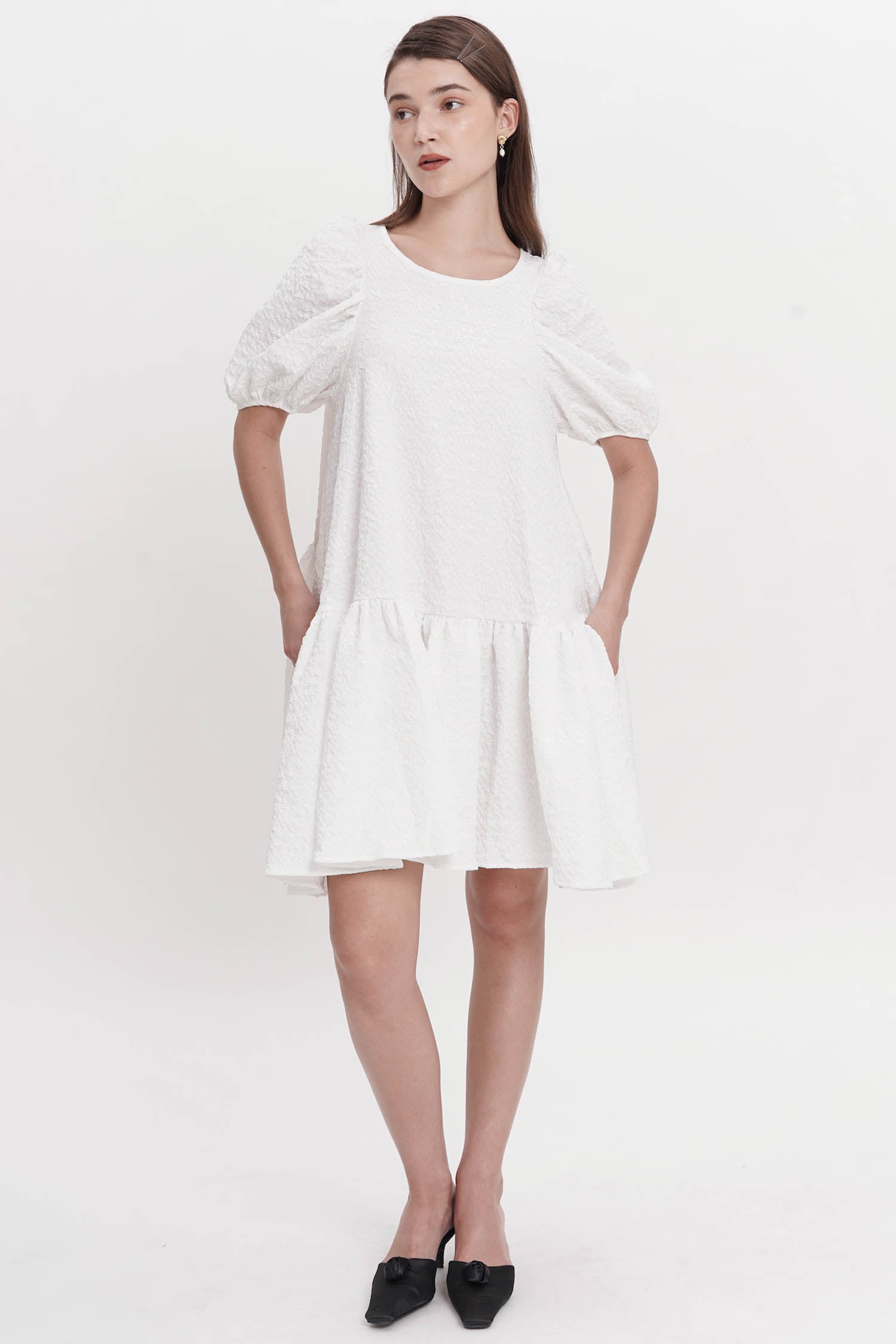 Yubi Mini Dress In White