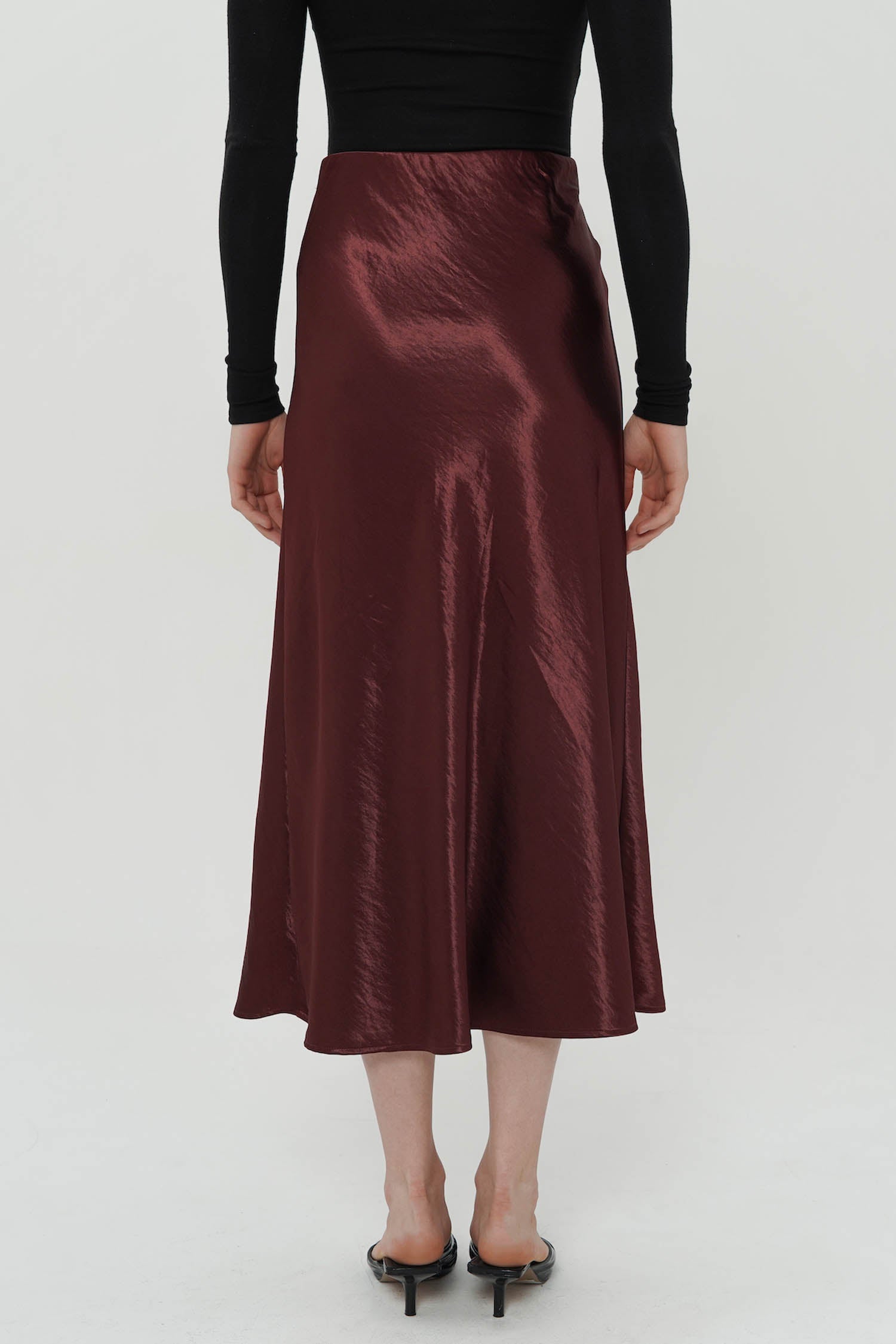 Francie Maxi Skirt In Maroon (3 LEFT)