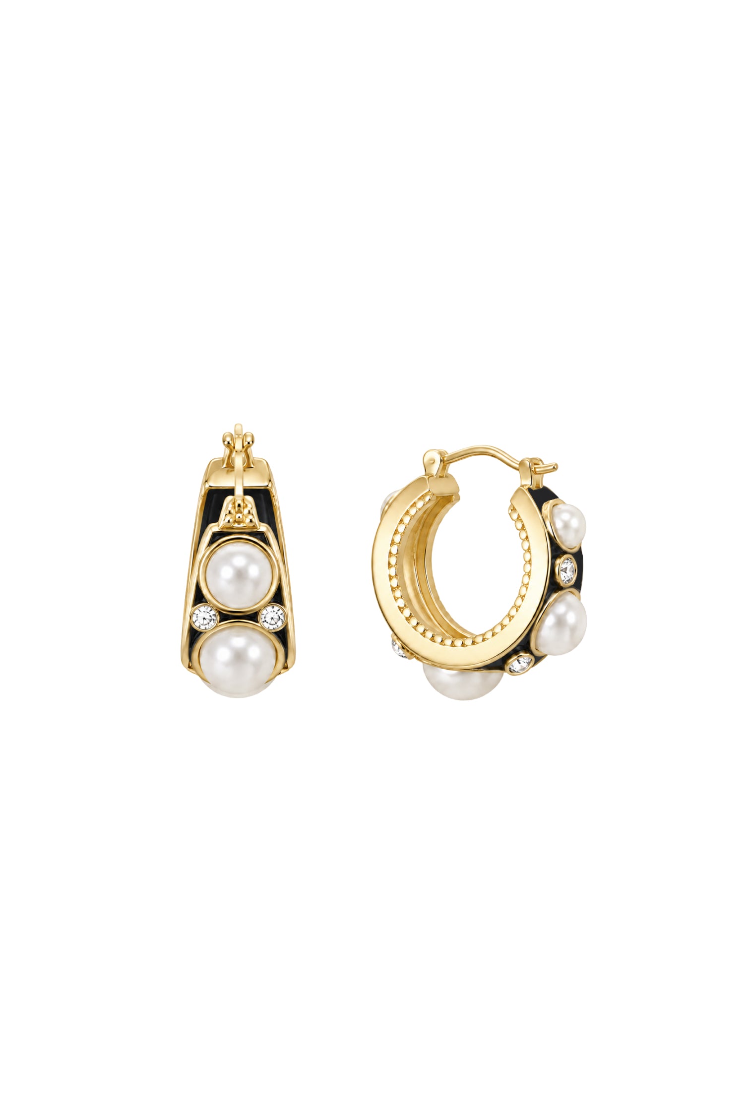 Aura Pearl Hoop Earrings