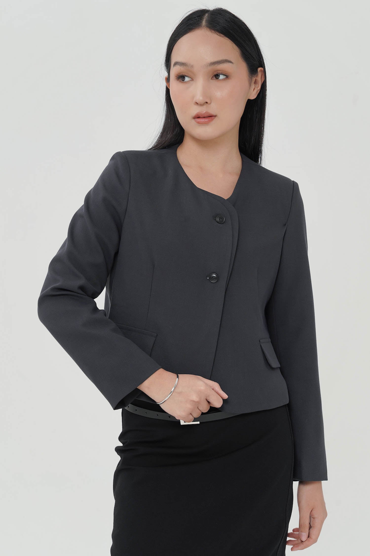 Zazi Blazer In Dark Grey