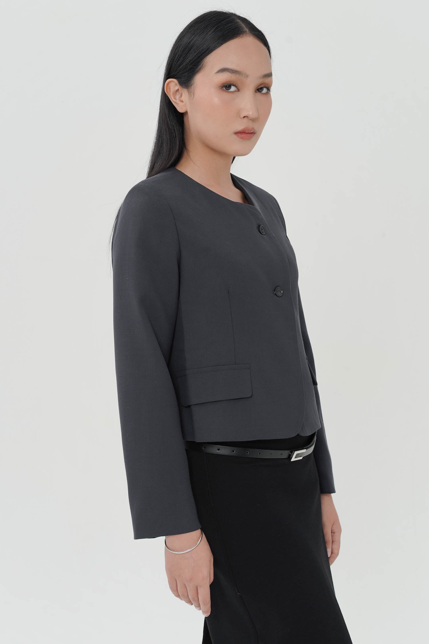 Zazi Blazer In Dark Grey